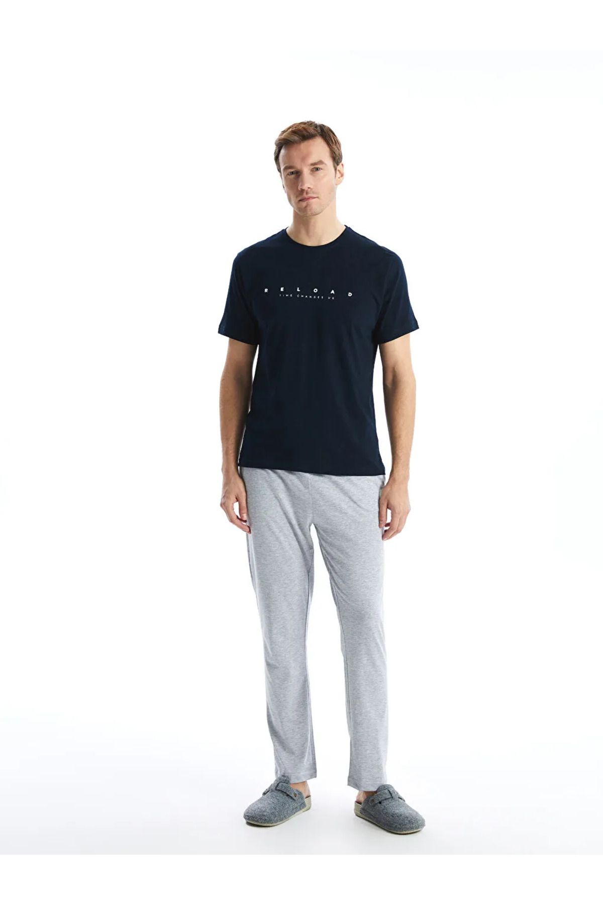 LC Waikiki Lacivert Standart Kalıp Erkek Pijama Takımı