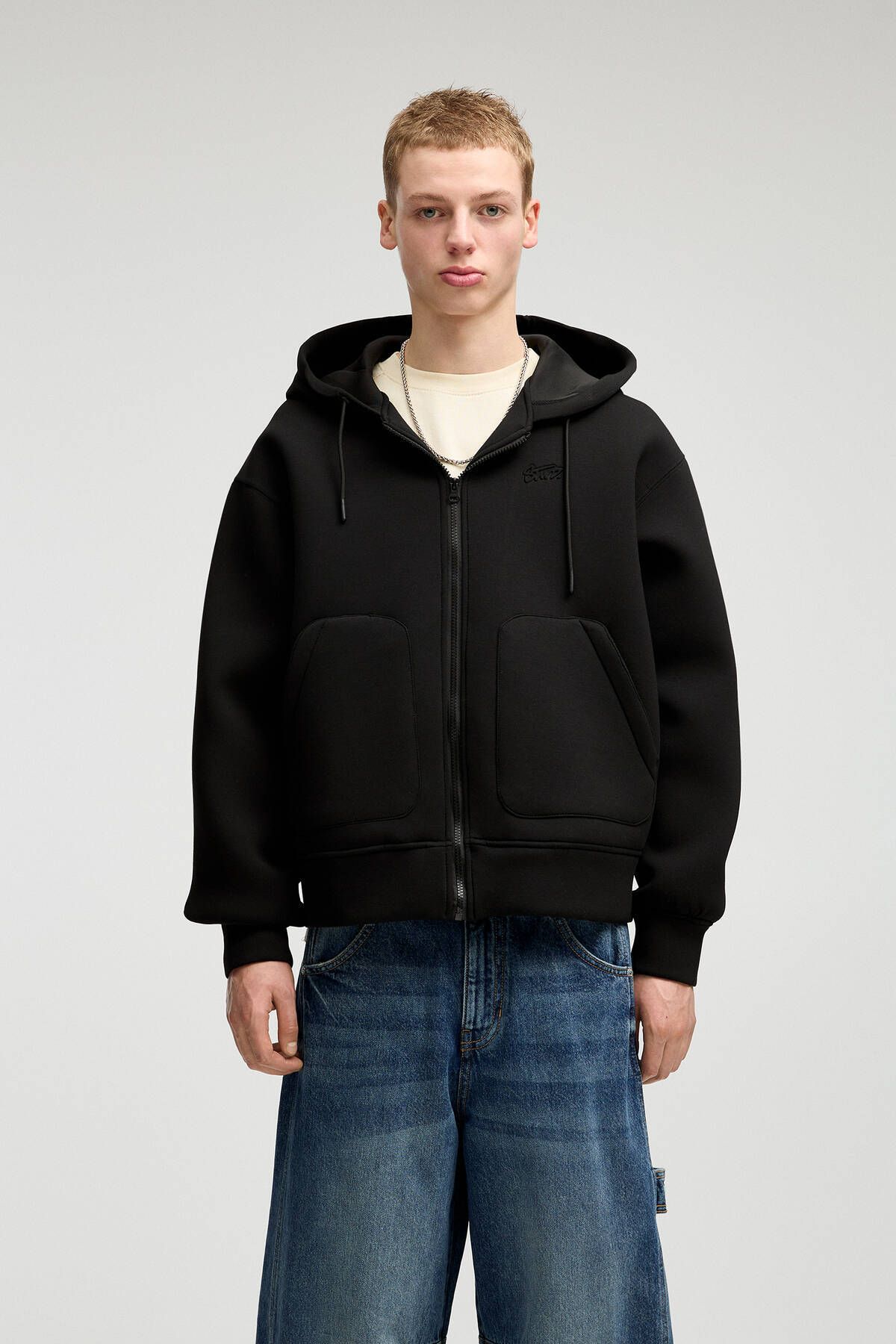 Pull & Bear Sentetik kauçuk görünümlü STWD ceket
