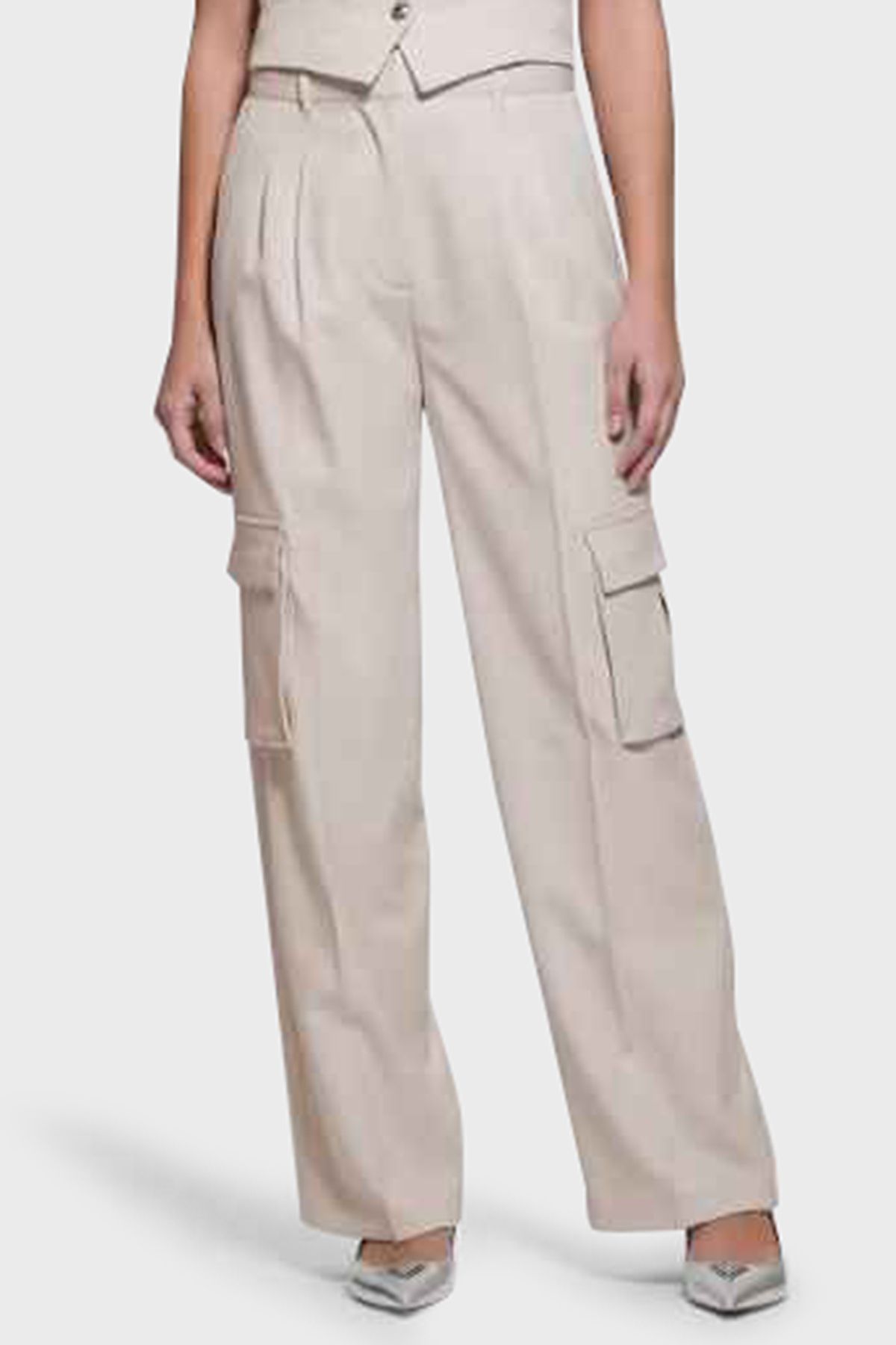 Guess Matea Regular Fit Yüksek Bel Bol Paça Kargo Pantolon W5RB41WGX02 PANTOLON W5RB41 WGX02 F