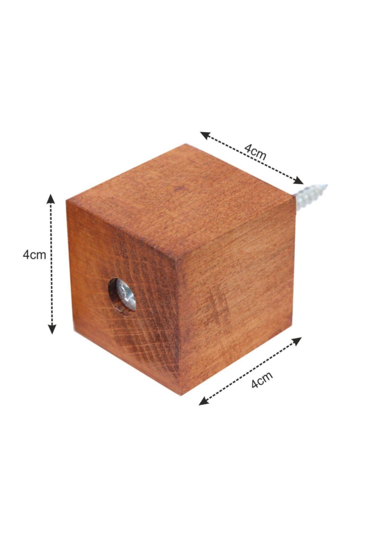 Tamiret Masa Sandalye Mobilya Ünite Kanepe Sehpa Koltuk Ahşap Ayak Yükseltici Takoz Boy 4 Cm En 4x4 Cm