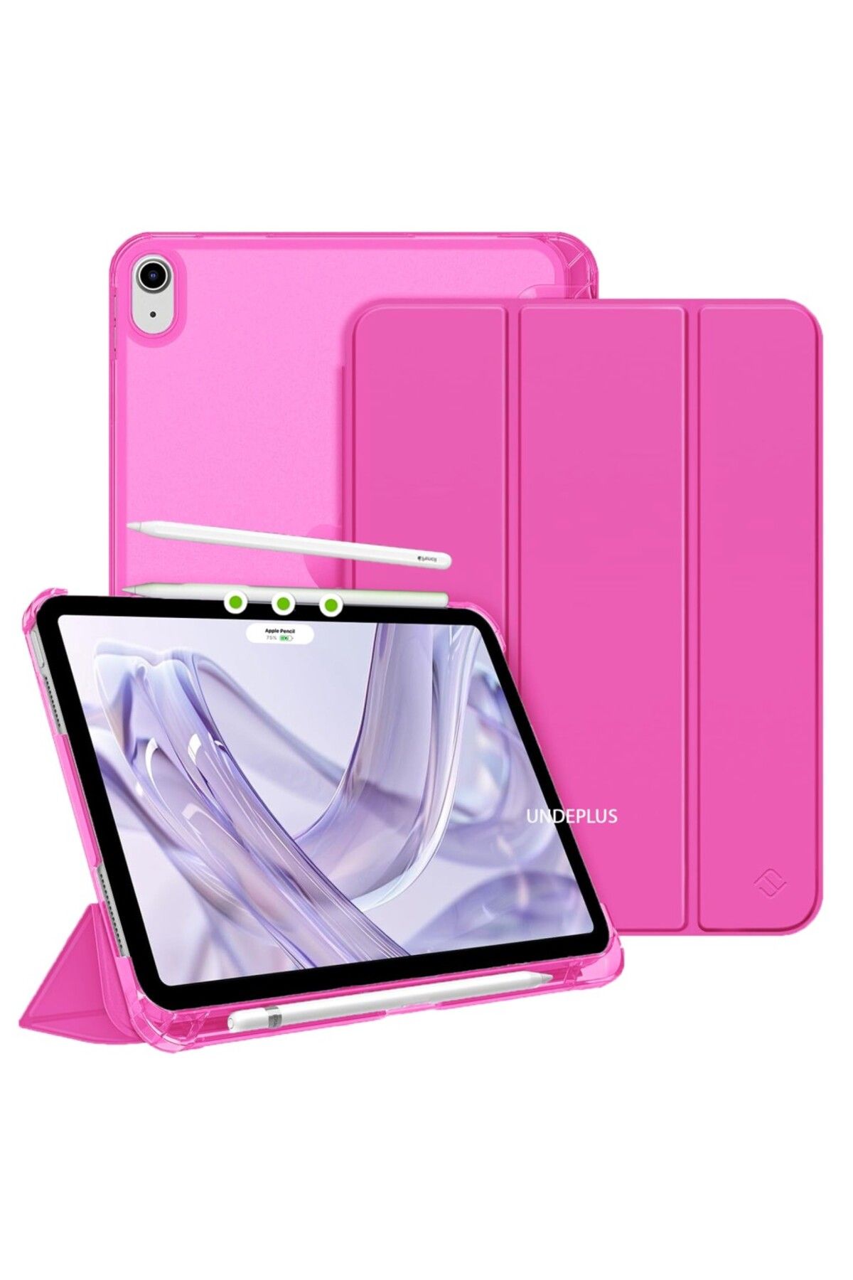 UnDePlus Apple Ipad Air 13inç M2 Kılıf Flip Cover Kalem Bölmeli Pc Case A2898 A2899 A2900