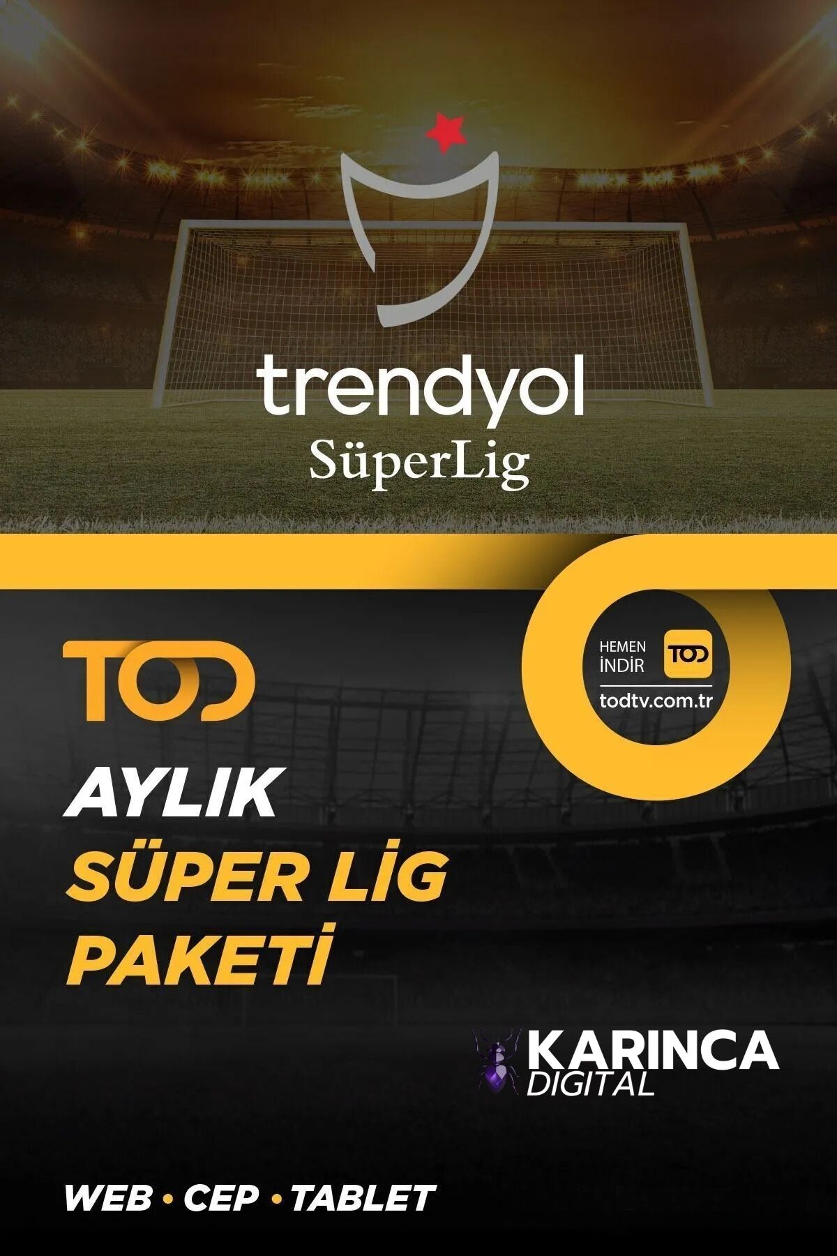 TOD TV 1 Aylık Süper Dolu Paketi - (web-tablet-cep telefonu) TV Kanalları hediye!