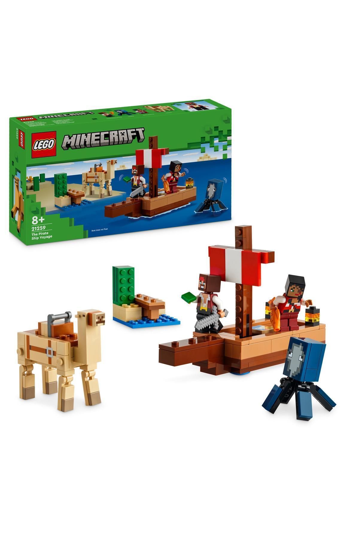 LEGO ® Minecraft® Korsan Gemisi Yolculuğu 21259 - 8+ Yaratıcı Oyuncak Yapım Seti (166 Parça)