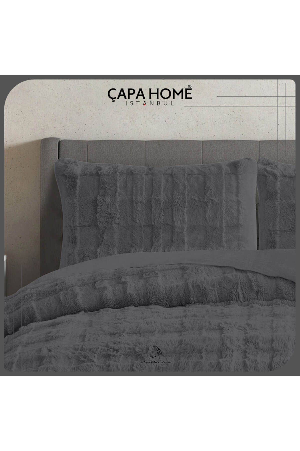 Çapa Home Rabbit Tavşan Tüyü Yatak Örtüsü