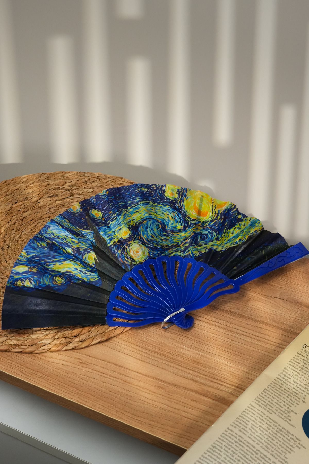 Love Bundles Van Gogh Yıldızlı Gece Tablosu Yelpaze | Dekoratif | Hediyelik |