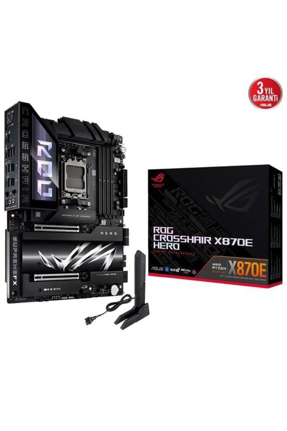 ASUS Rog Crosshaır X870e Hero Ddr5 Hdmı Dp Pcıe 5.0 Am5 Atx