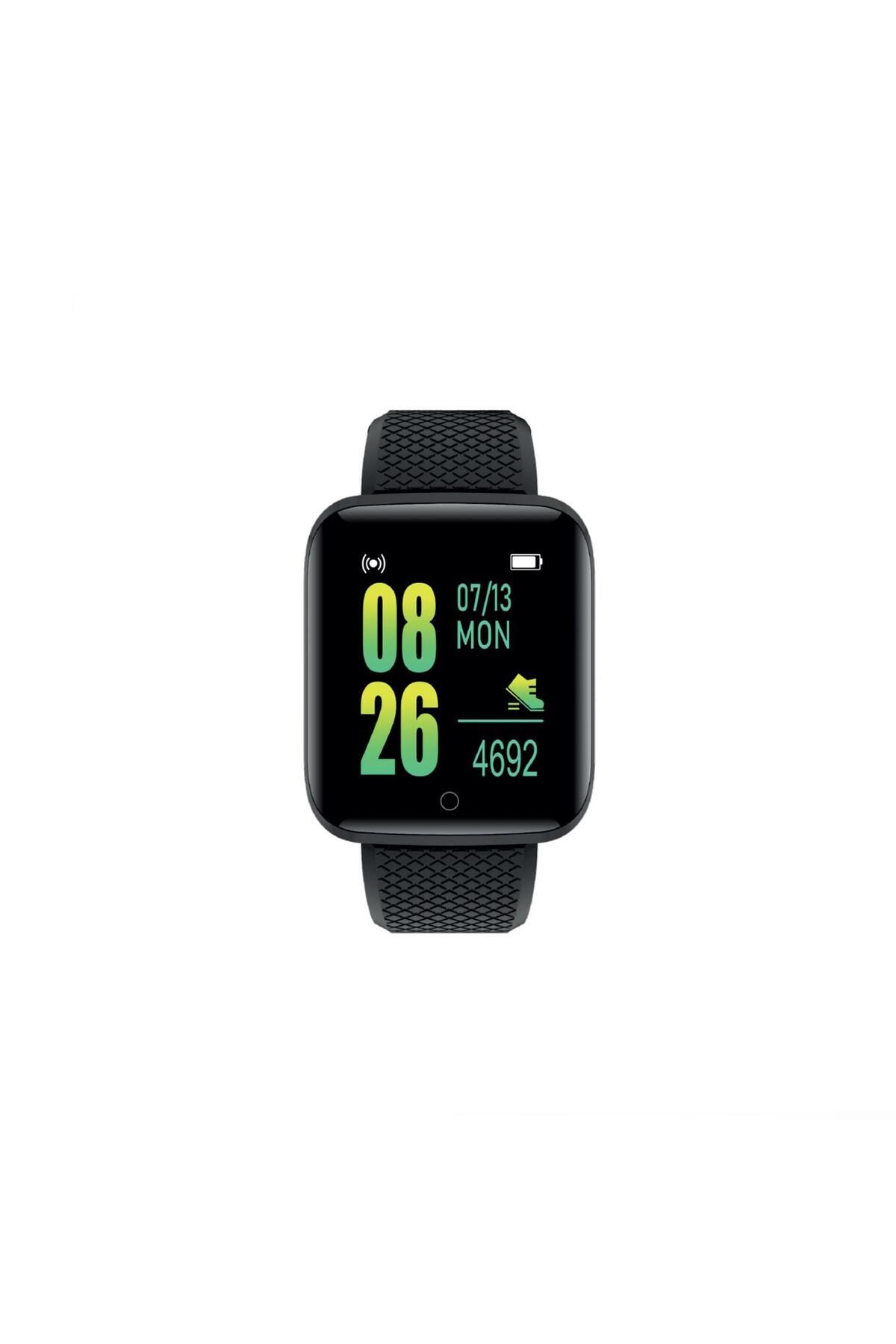 Polosmart PSSW16 Titreşimli Akıllı Saat Bileklik Siyah