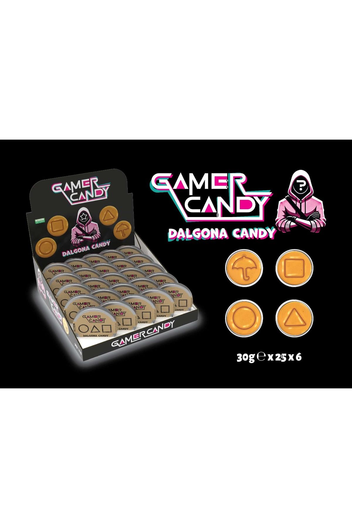 DERİNGRUP Gamer candy dalgona candy squıd şeker 25 adet