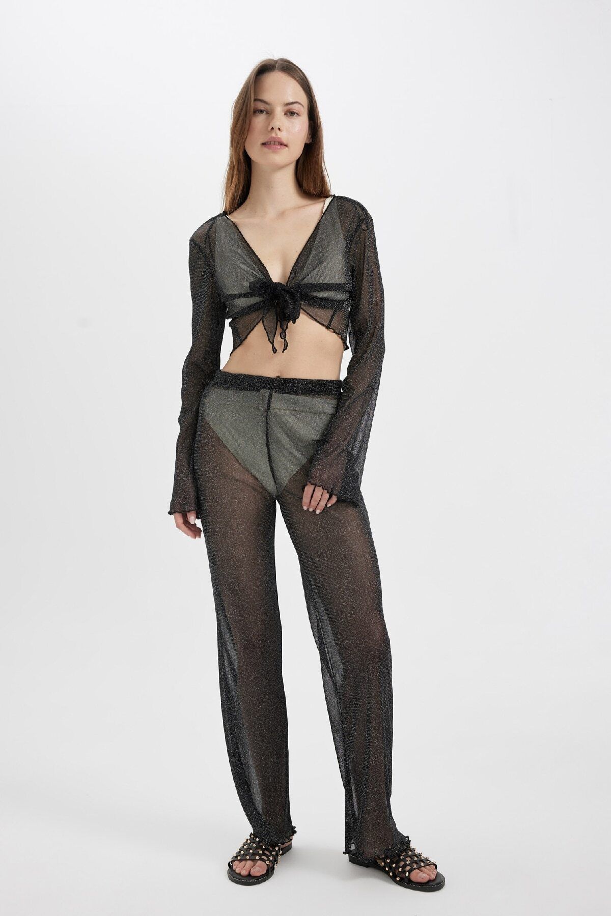 Defacto Regular Fit Parlak Kumaş Plaj Pantolonu-fall In Love C5149ax24sm