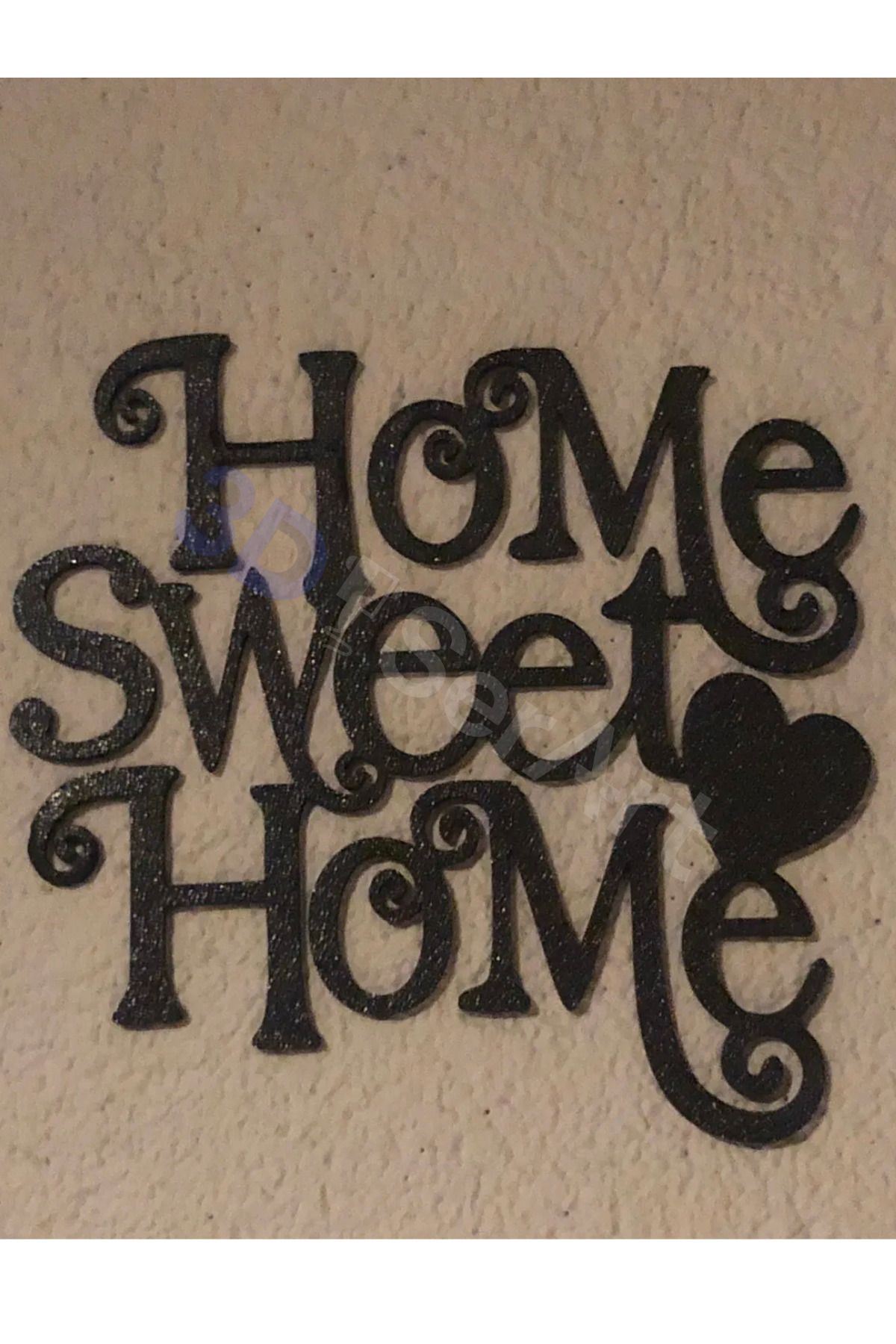 3D SerArt Home Sweet Home Yazısı Dekosyon Ürünü 17x18cm