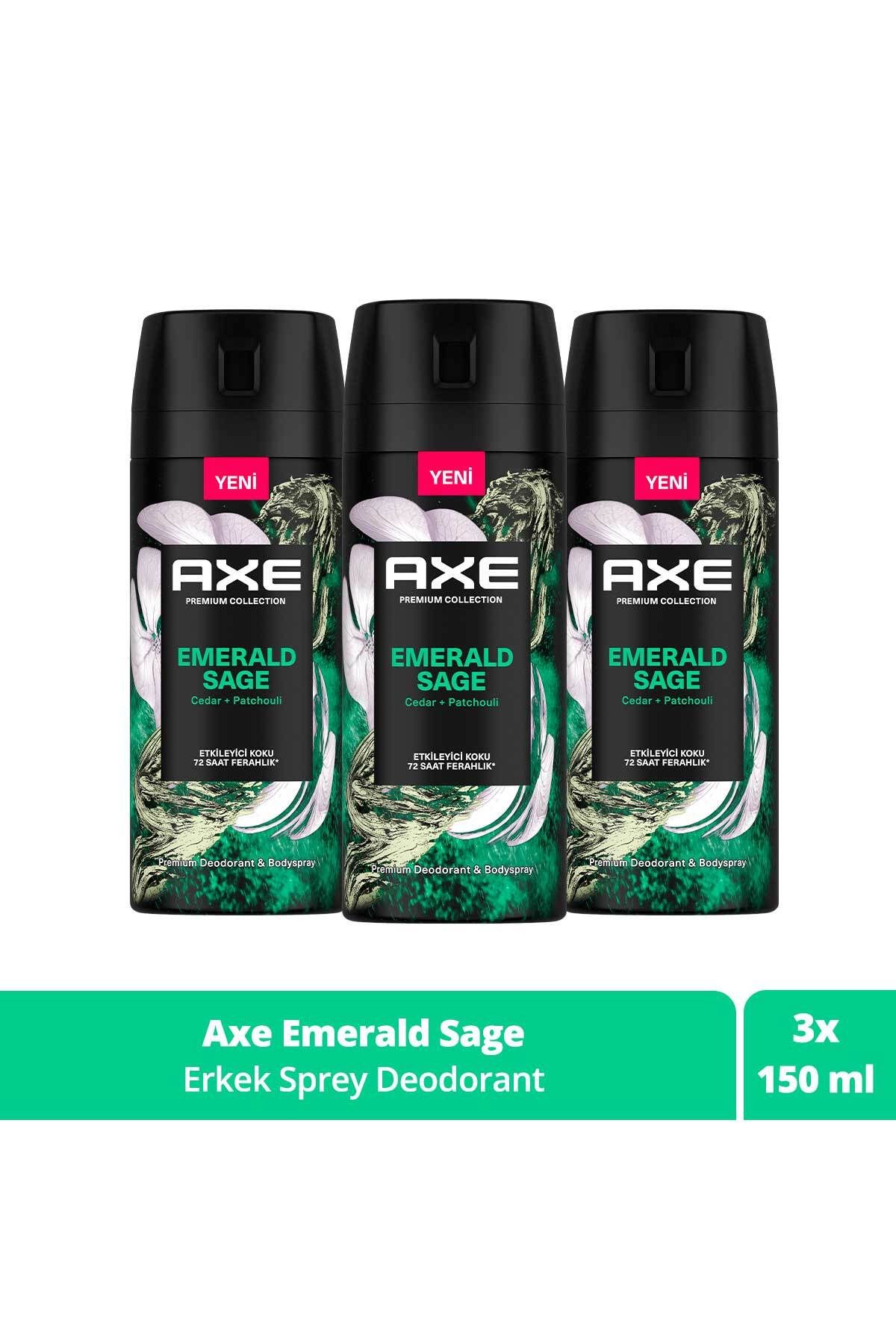 Axe Premium Collection Erkek Sprey Deodorant Emerald Sage 150 ml X3