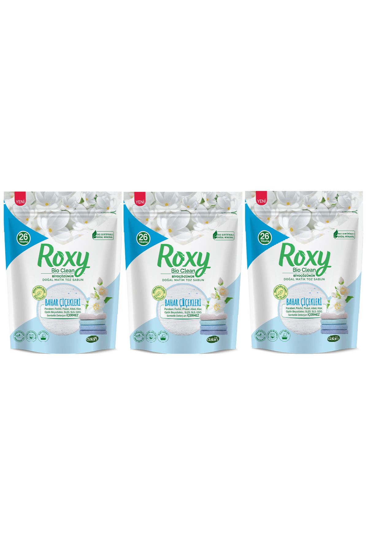 Roxy Dalan Bıoclean Matik Bahar Çiçekleri 3x800gr 3 Lü Ekonomik Paket