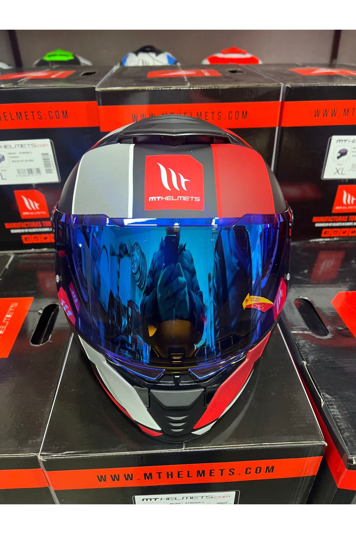 MT Helmets thunder 4 sv b5 kask (şeffaf vizörlü)