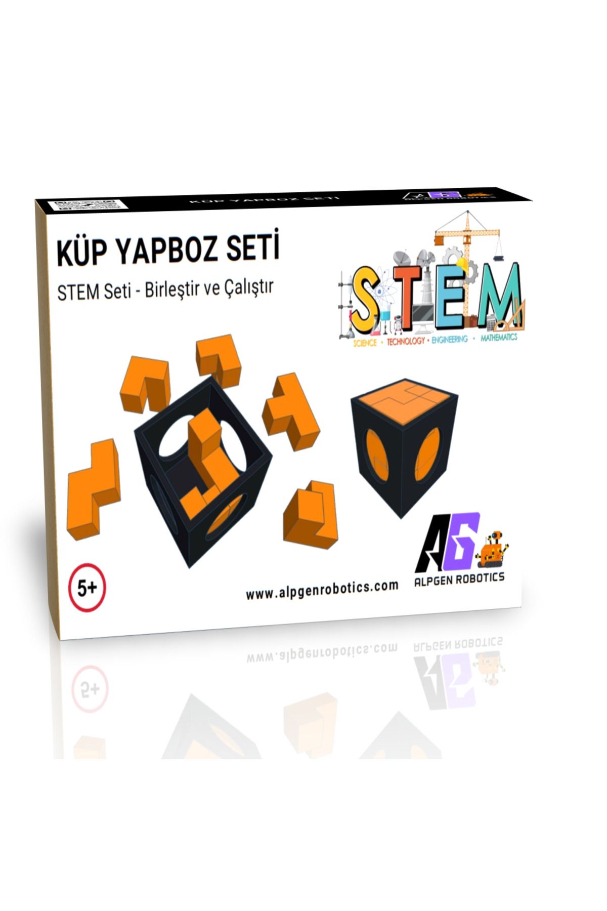 ALPGEN ROBOTICS STEM Küp Yapboz Seti - 7 Parçalı Geometrik Zeka Oyunu