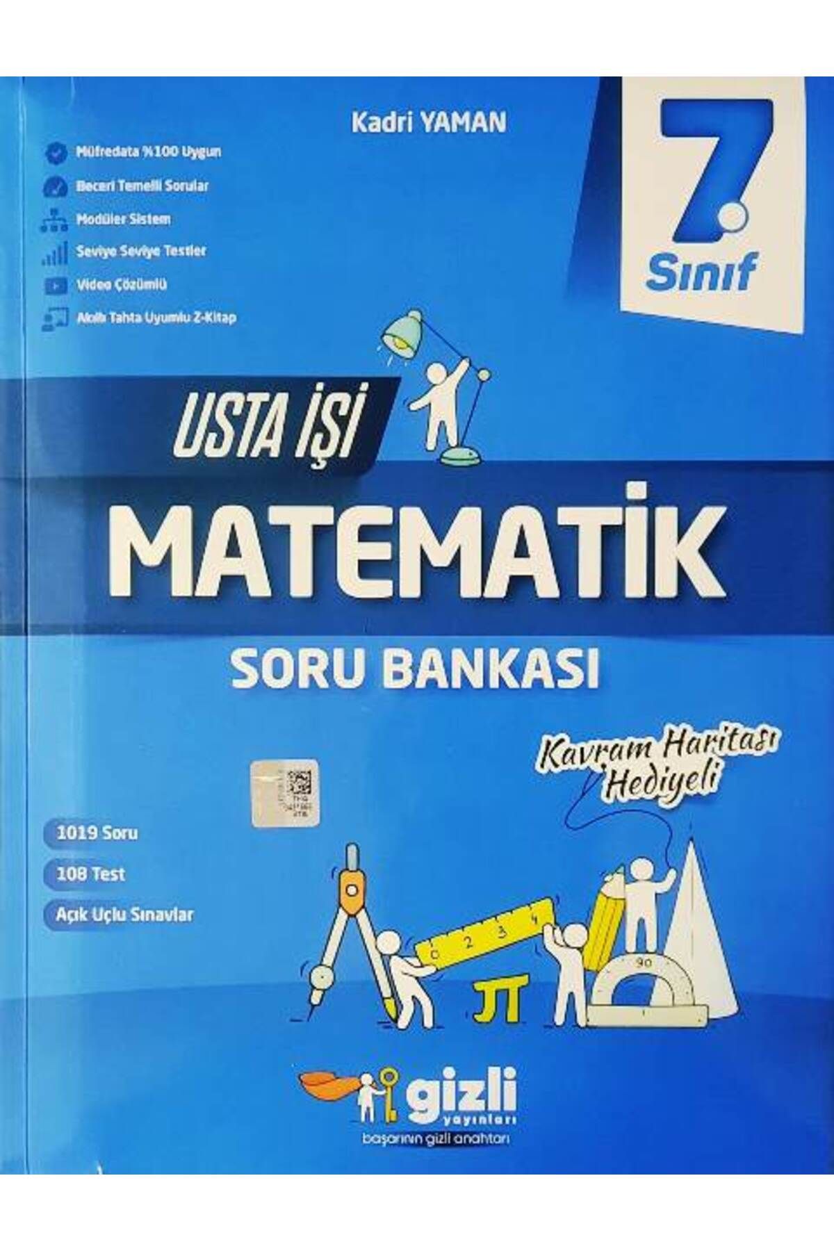 Gizli Yayınları GİZLİ YAYINLARI 7. SINIF MATEMATİK USTA İŞİ SORU BANKASI 2025 YENİ KİTAP