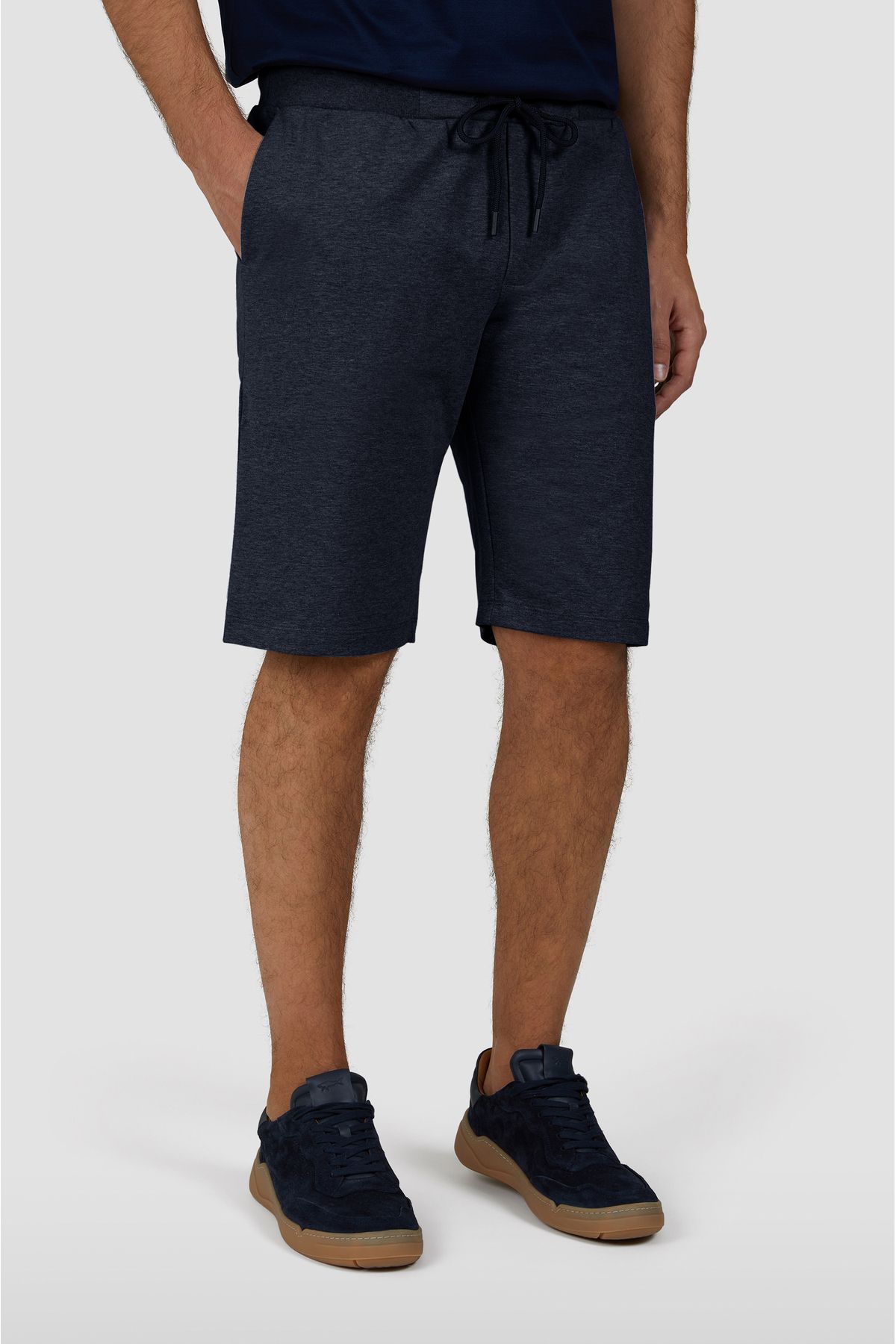 Paul&Shark Erkek Normal Bel Pamuklu Regular Fit Lacivert Şort C0P1237-013