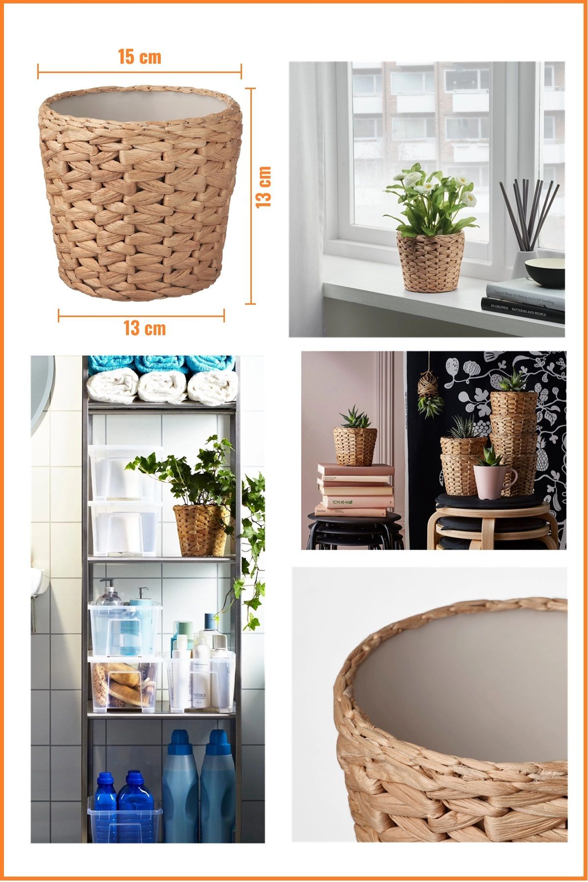 IKEA Frıdfull Saksı, Su Sümbülü, 12 Cm Bej Plastik 12 Cm