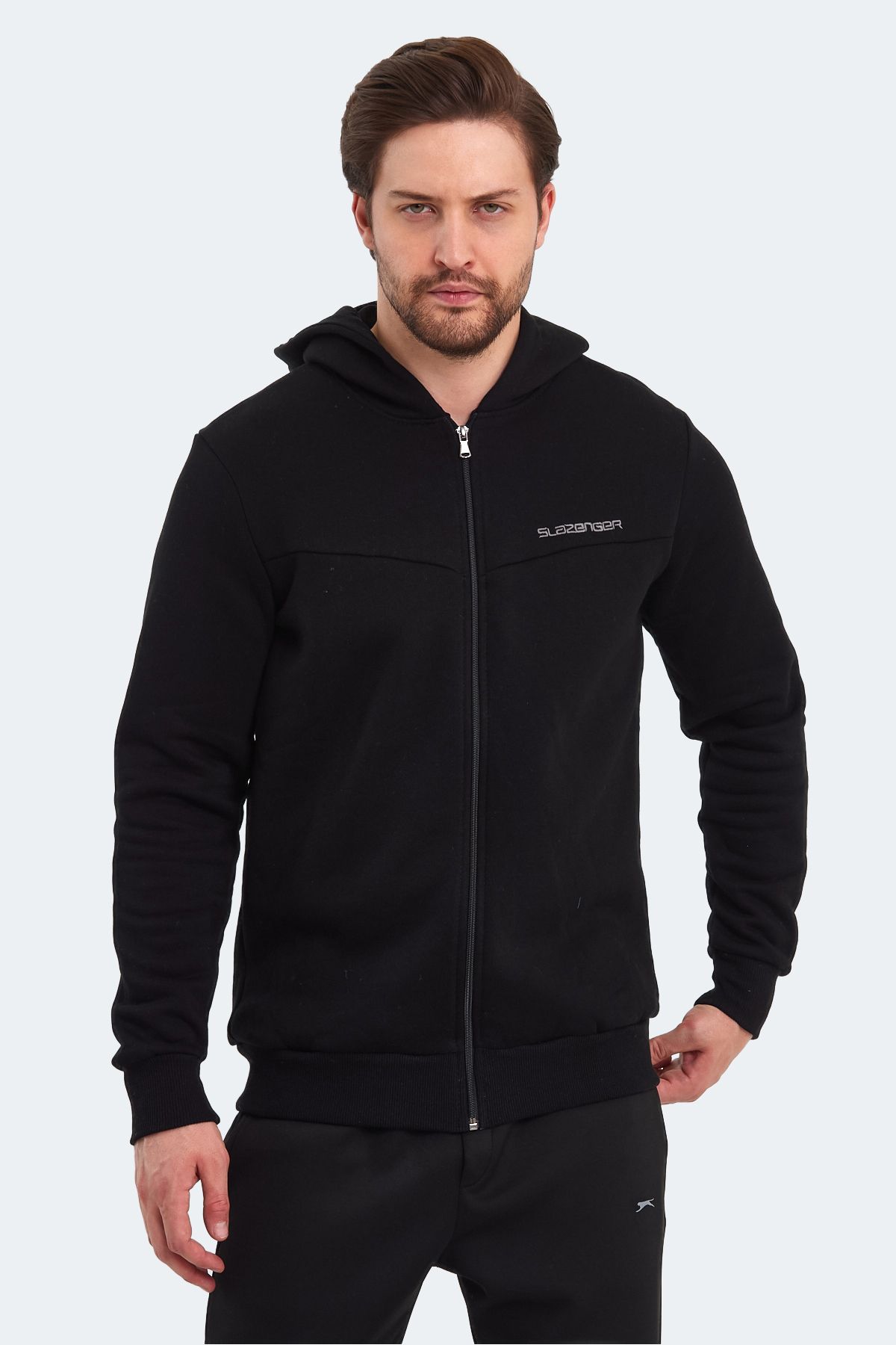 Slazenger Back Erkek Sweatshirt Siyah