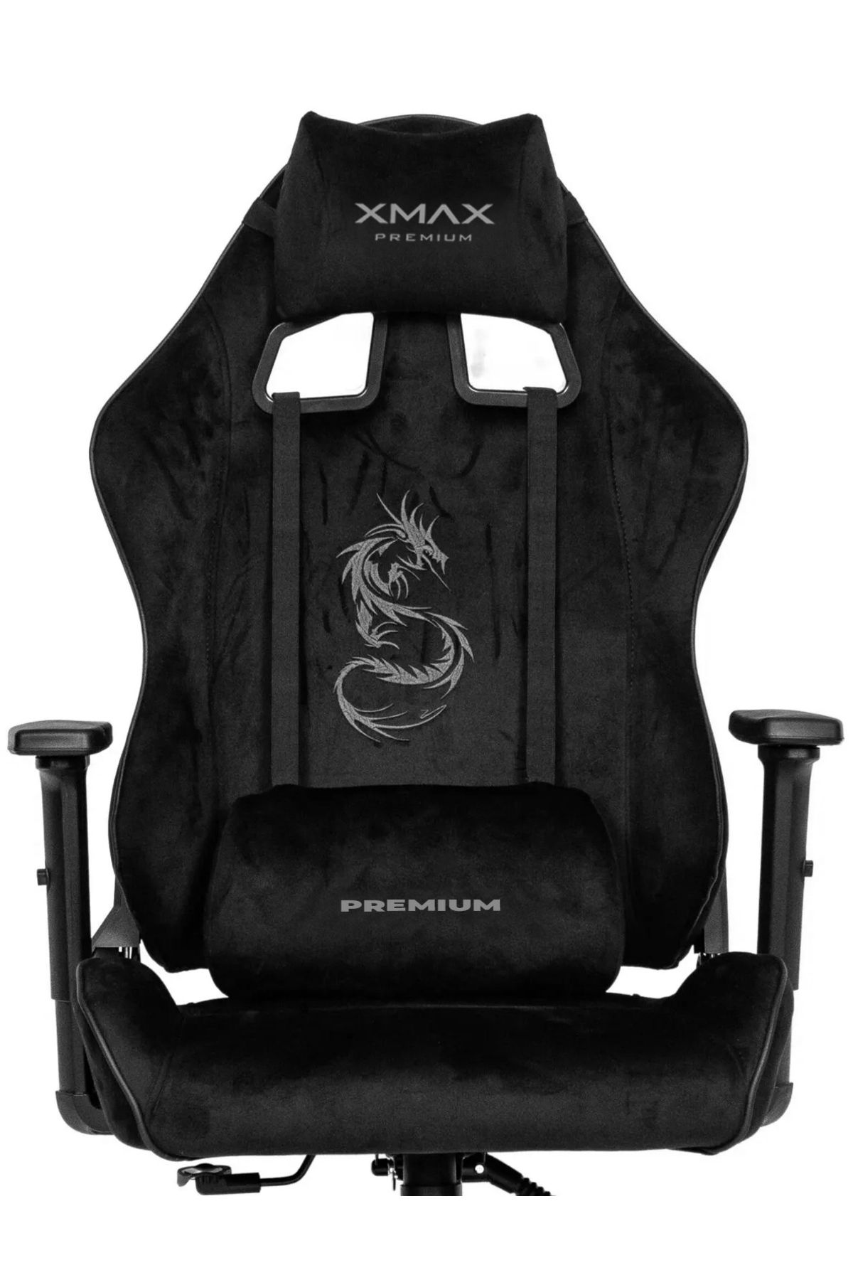 XMAX Rio Balerion Siyah Terletmez Kadife Kumaş Oyuncu Koltuğu / 100 Kg Taşır