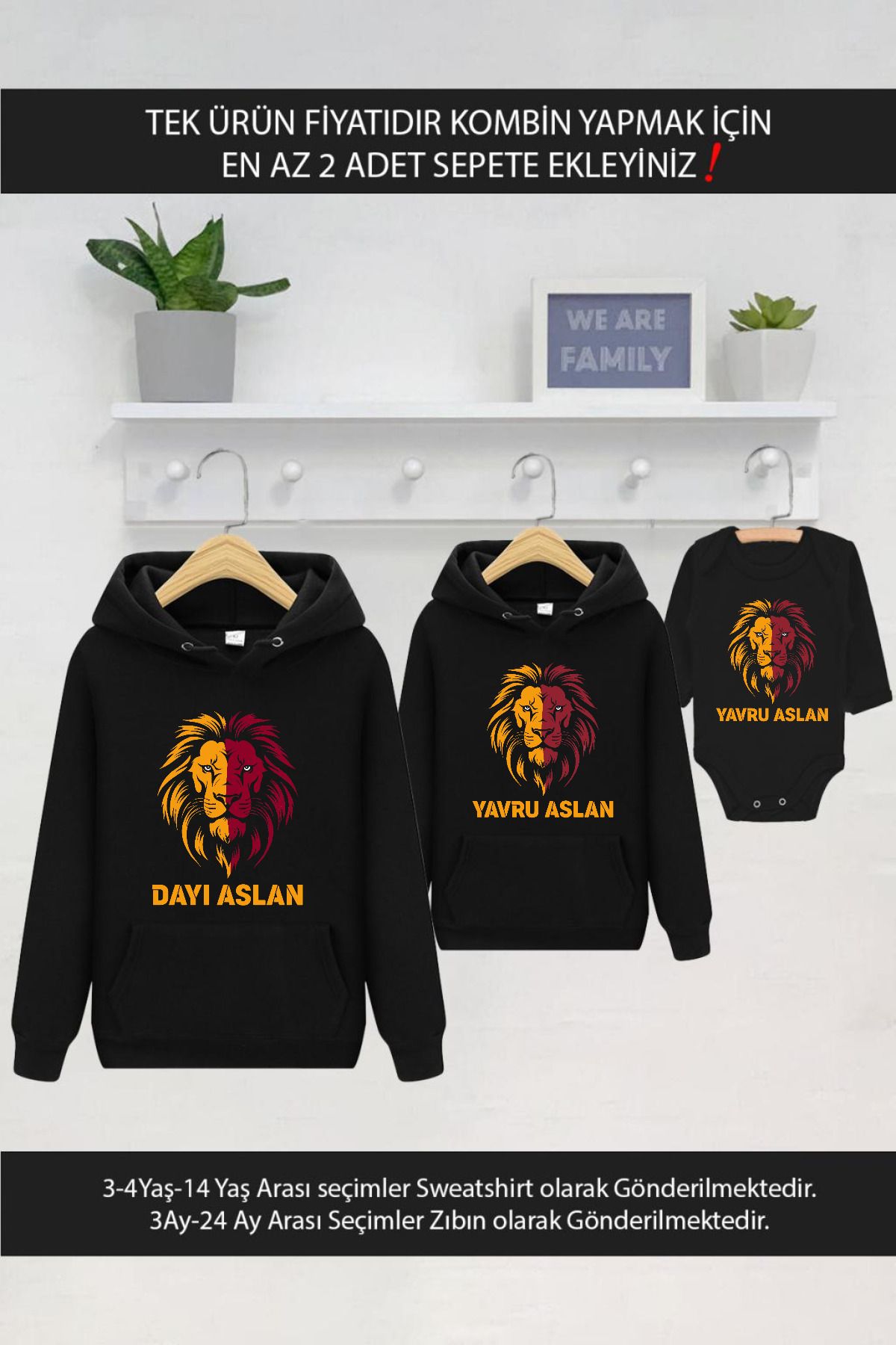 Tshirthane Leon Dayı Yavru Aslan (TEK ÜRÜN FİYATIDIR KOMBİN YAPMAK IÇİN EN AZ 2 ADET SEPETE EKLEYİNİZ)