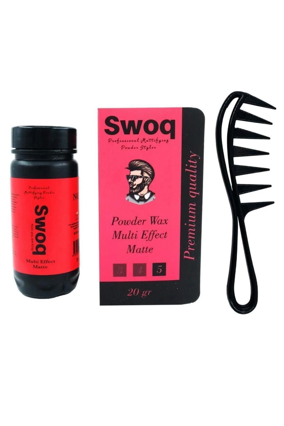 SWOQ Saç Şekillendirici Pudra Wax-toz Wax No:3 20gr & Şekil Tarağı