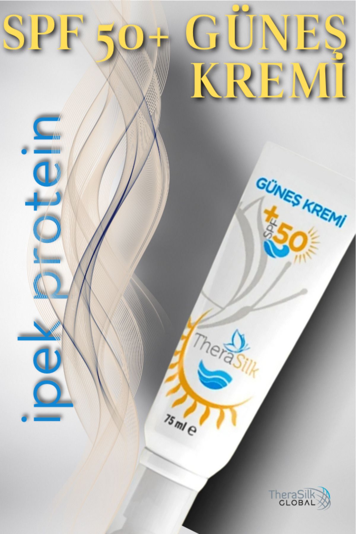 Therasilk Ipek Proteinli Güneş Kremi Yüksek Koruma Spf 50 | Kolajenli Cilt Tonu Eşitleyici Aydınlatıcı Uva-uvb