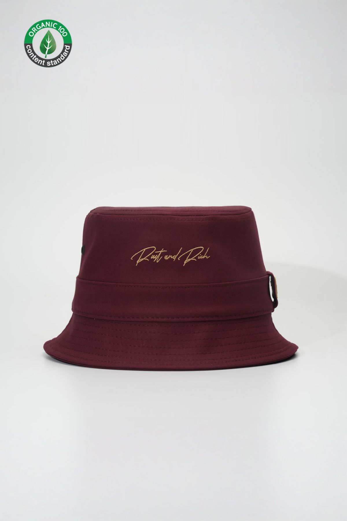 Rust&Rich Kadın Erkek Bordo Bucket Şapka Timeless Collection Basic