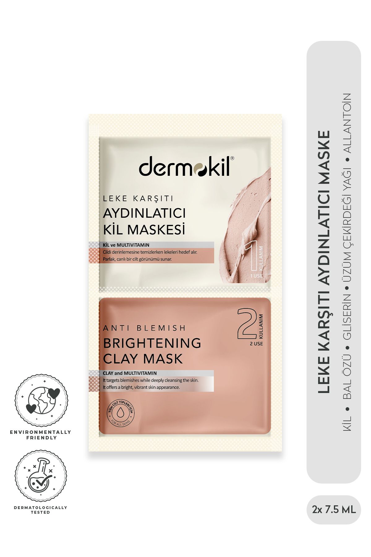 Dermokil Leke Karşıtı Aydınlatıcı Maske 2* 7.5 ml