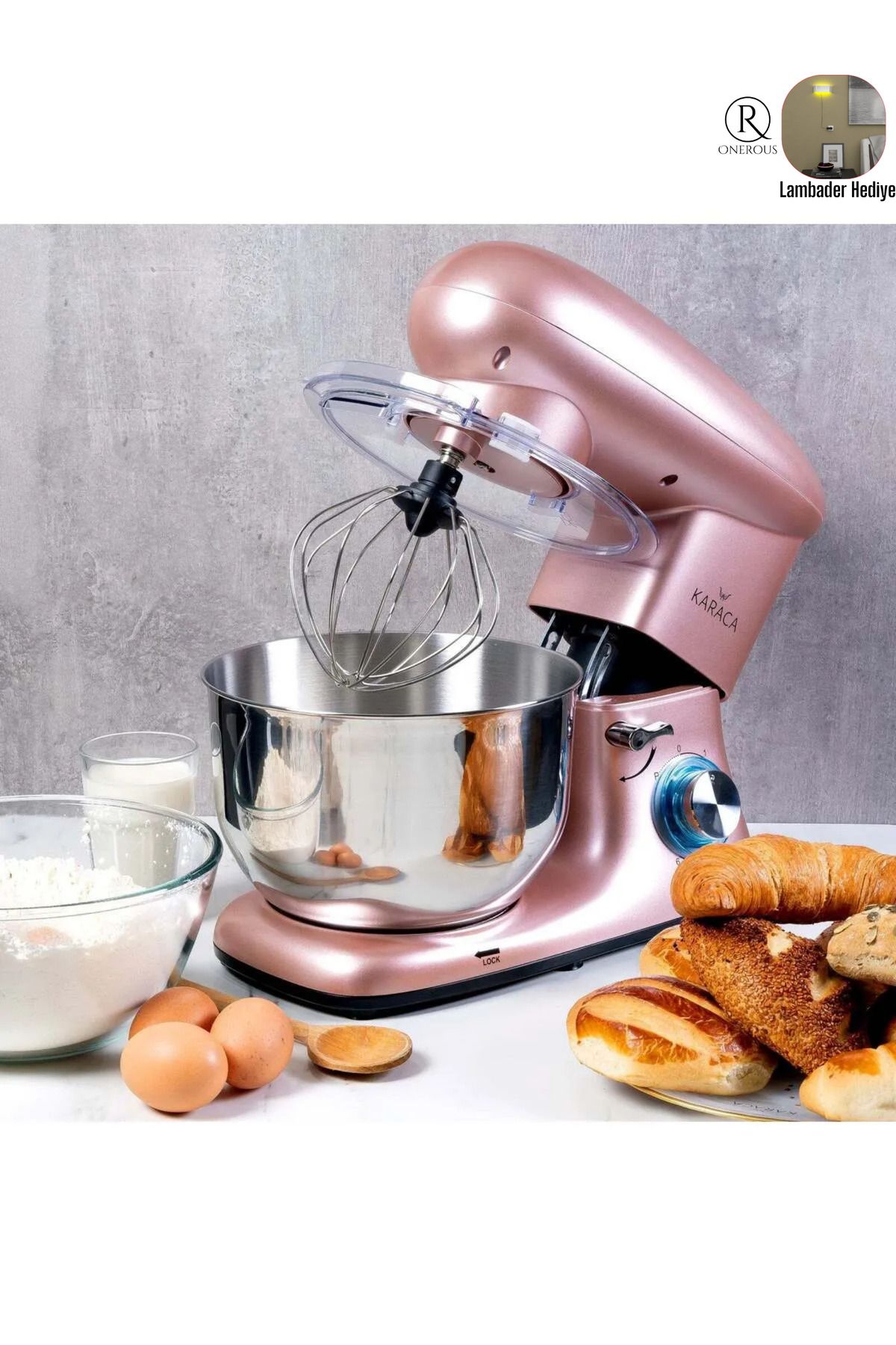 Home Karaca Stand Mikser Rosegold Mutfak Şefi 1900w 5,5l Kıyma Çekme Sucuk-sosis Içli Köfte Ap.