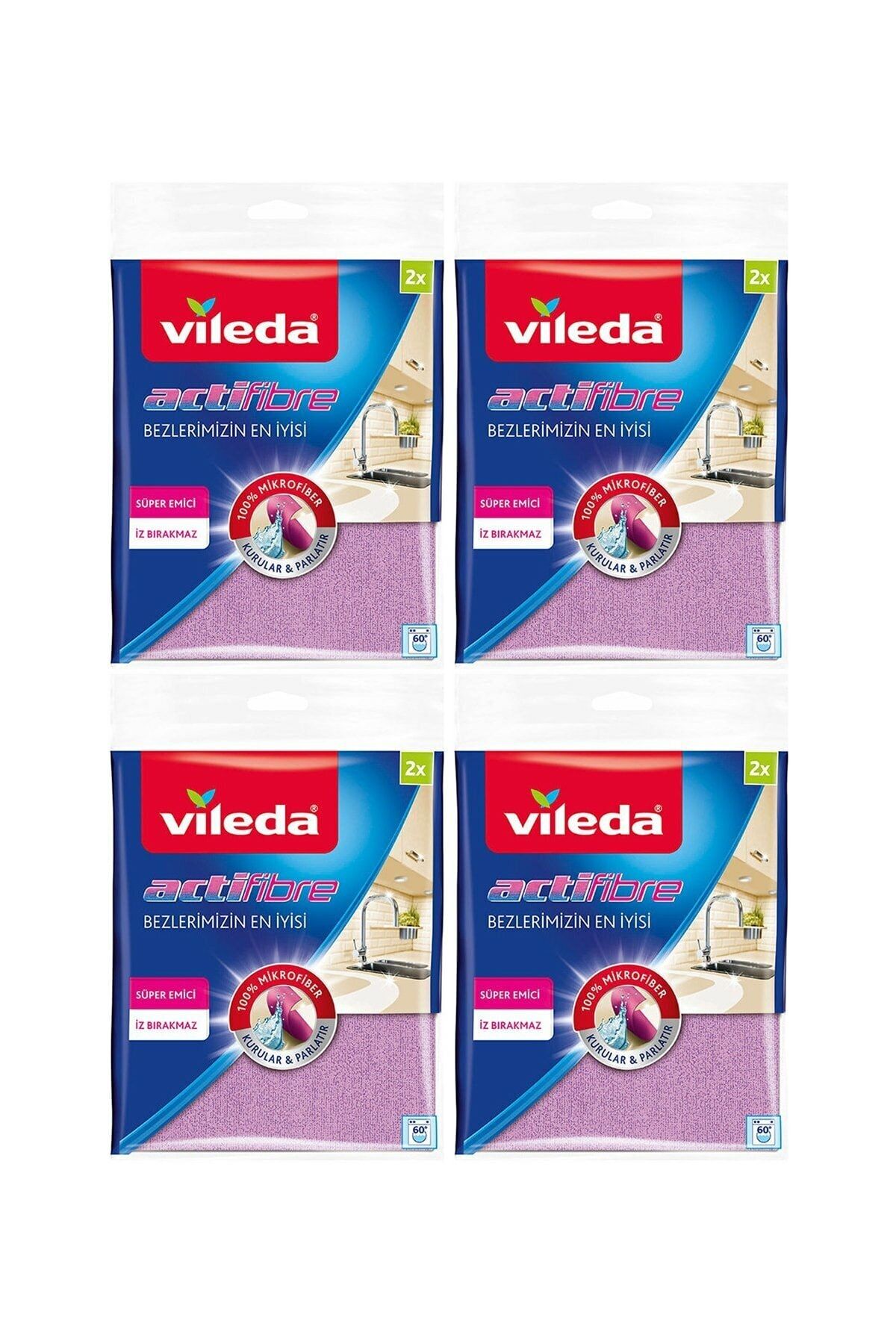 Vileda Actifibre Mikrofiber Bez 2'li X 4 Adet