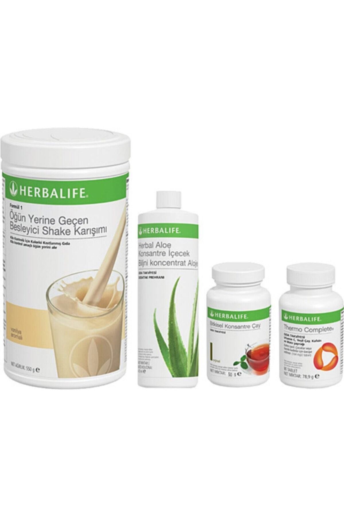 Herbalife Yağ Yakıcı Set - 1 Vanilya - 1 Ahududu Çay + Aloe Içecek + Thermo