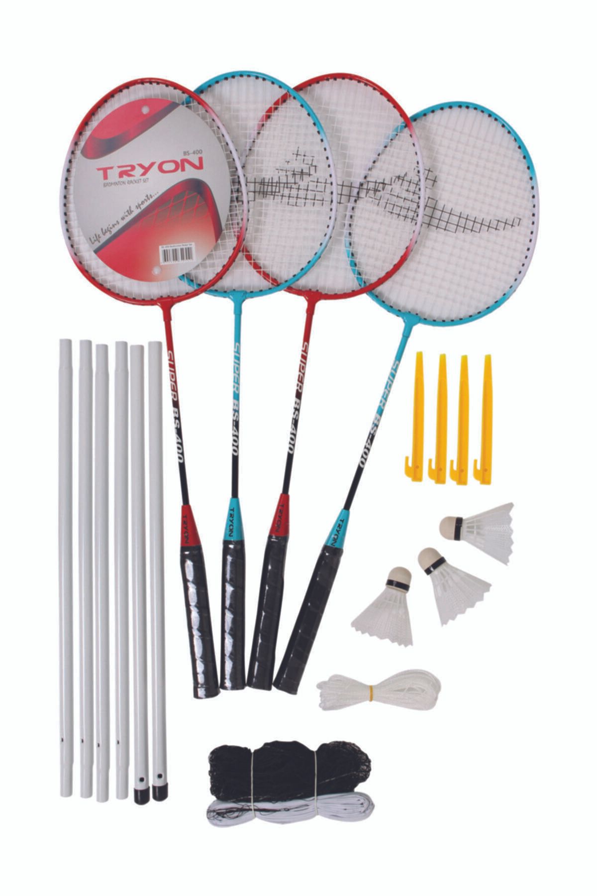 TRYON Badminton Raket Set Ağ Dahil