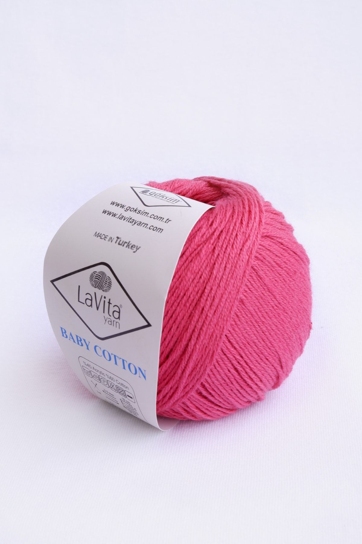 LaVita Yarn Baby Cotton 50 gr Amigurumi, Punch, El Örgü Ipligi, Taka Yarn (ŞEKER PEMBE-4017)