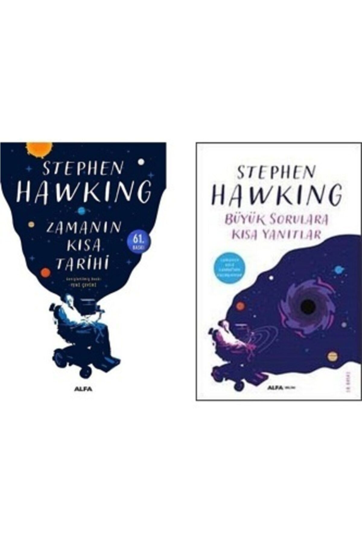 Alfa Yayınları Zamanın Kısa Tarihi / Büyük Sorulara Kısa Yanıtlar / 2 Kitap Set / Stephen Hawking