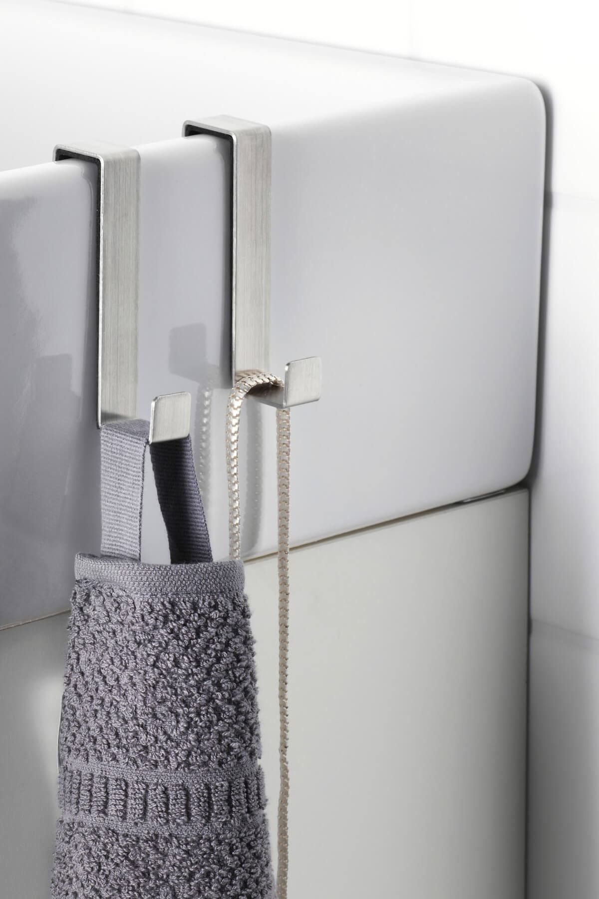 GBG 2 Adet Kapı Askısı 8.3 Cm Banyo Askısı Havlu Askısı Bornoz Askısı Paslanmaz Çelik Kaliteli Ikea