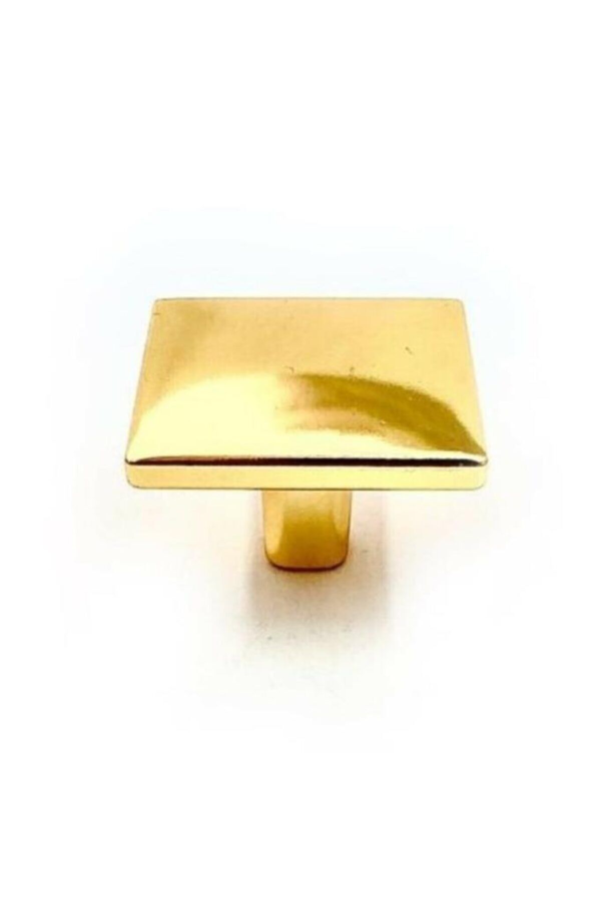 bablife Altın Sarısı Kare Düğme (4cm X 4cm) Metal Lüks Çekmece Dolap Mobilya Kulpları