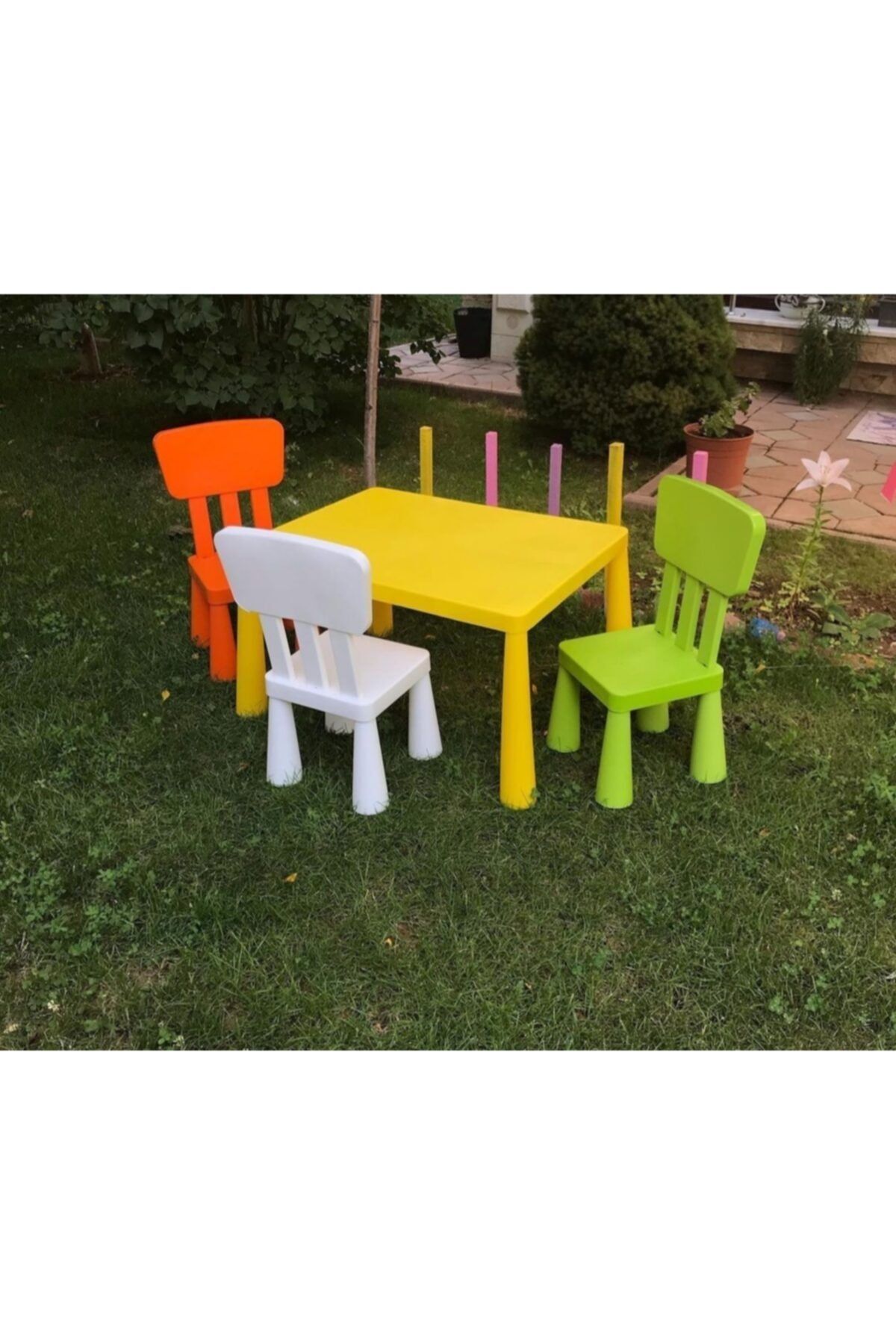 zengi plastik Çocuk Masası Sandalye Tabure Set