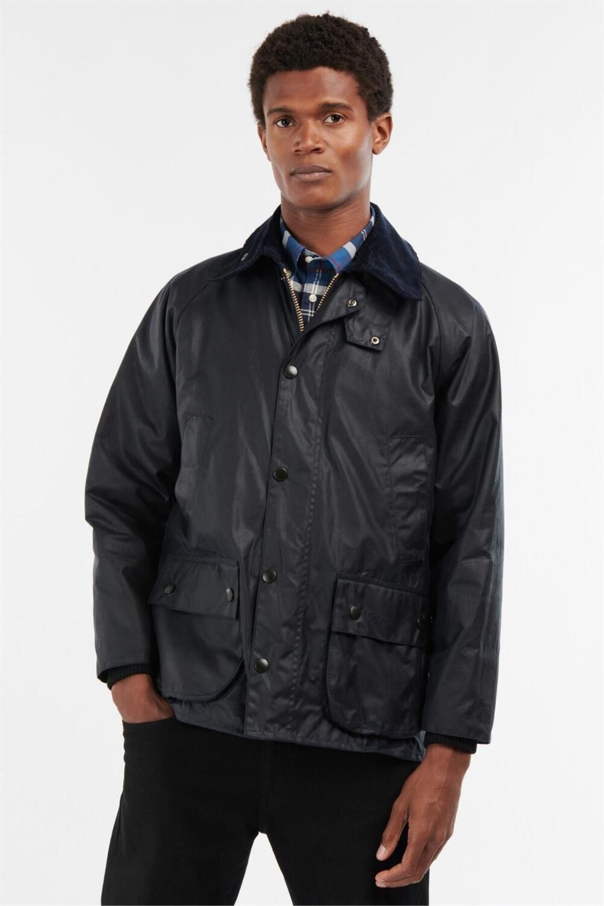 Barbour Bedale Unisex Yağlı Ceket Ny91 Navy