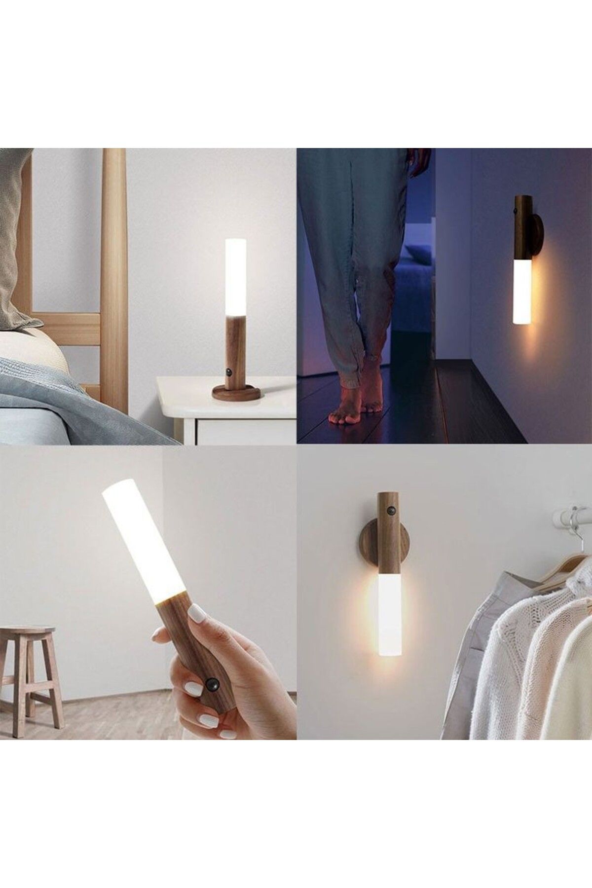 fullreyon Şarjlı, Sensörlü, Taşınabilir, Magnetli, Çok Amaçlı Led Aplik, Sarjlı Duvar, Masa Üstü, Gece Lambası