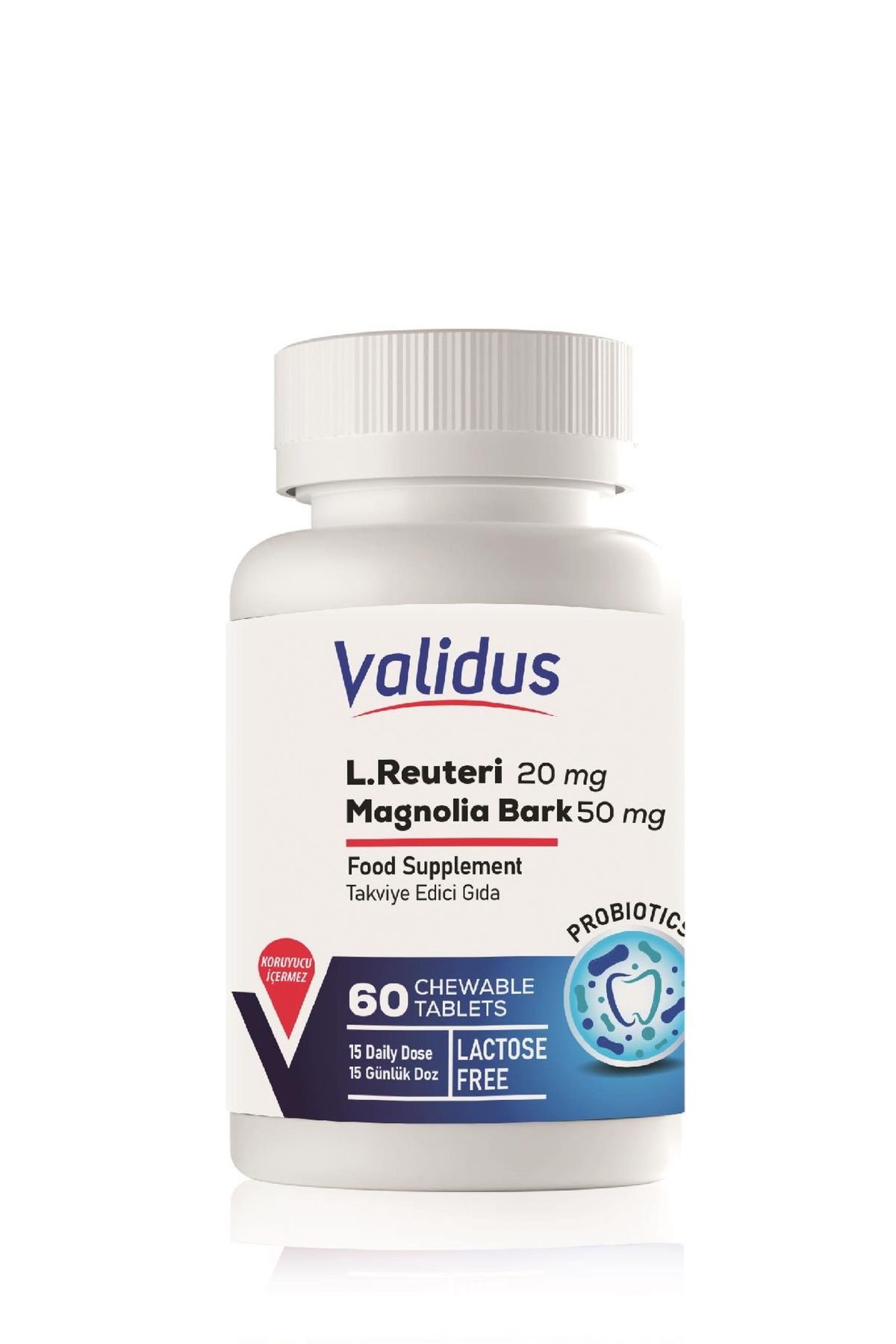 Validus Dental Probiotic Magnolia Bark Extract 60 Chewable Tablets