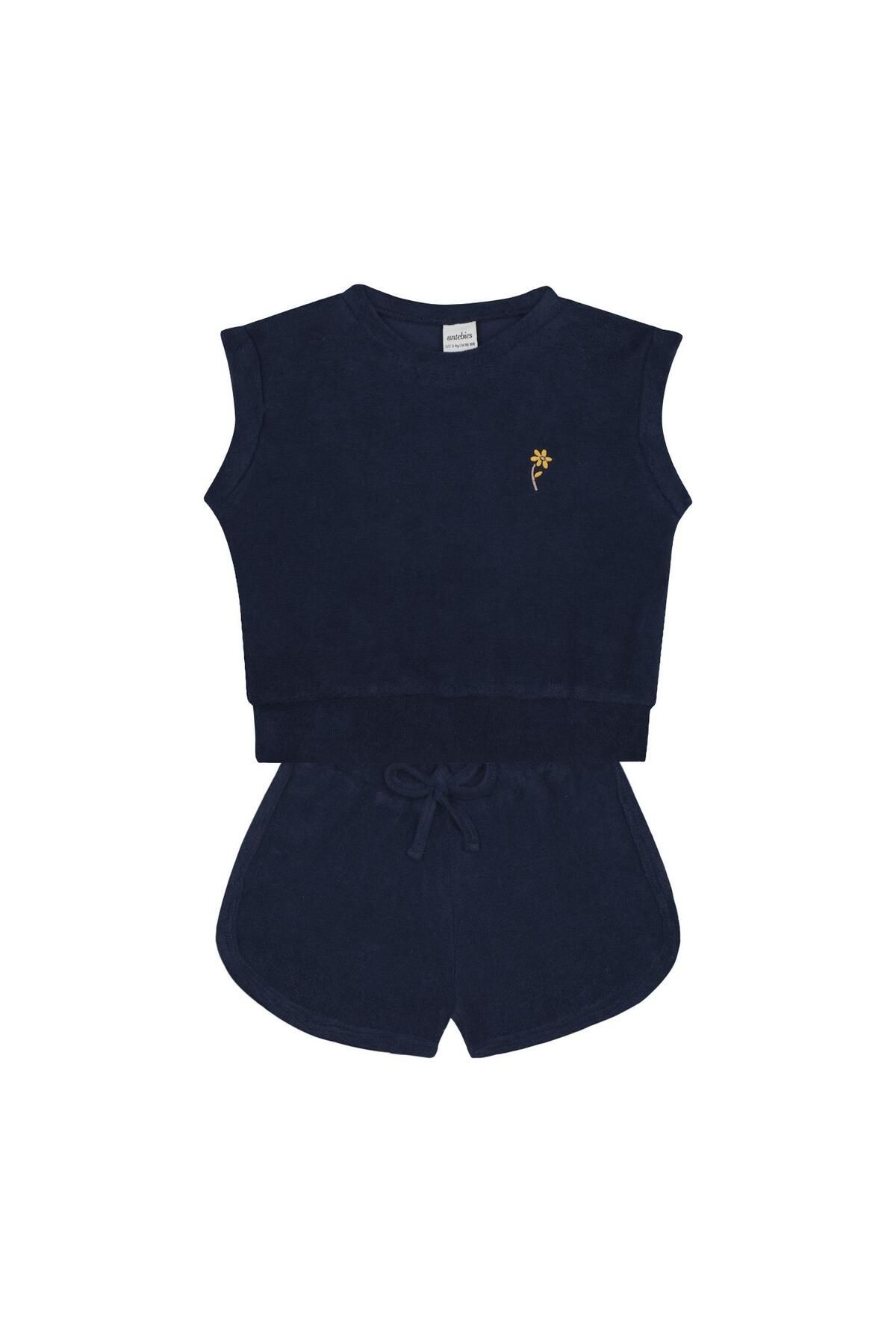 Antebies Lacivet Havlu Şort Set