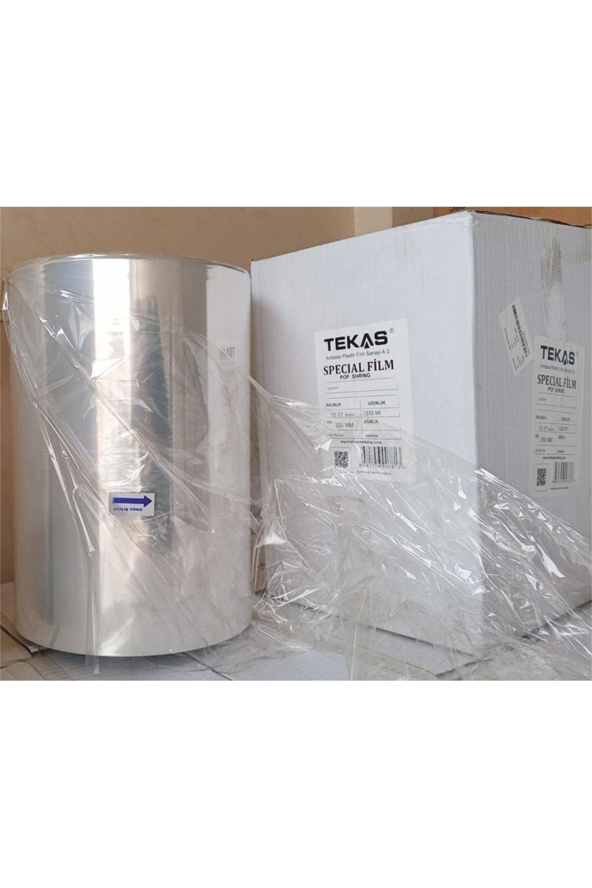Tekas Pof (POLİOLEFİN) Shring Film / 25cm 1332 Metre 15 Mikron
