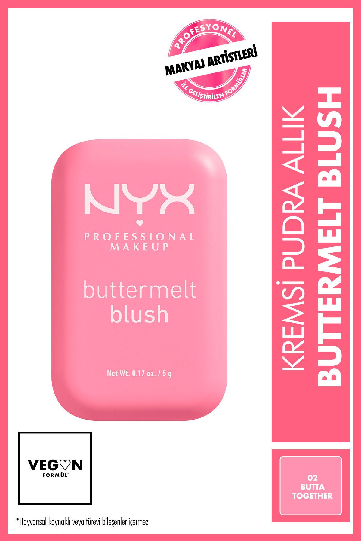 NYX Professional Makeup Buttermelt Blush Kremsi Pudra Allık - 02 Butta Together