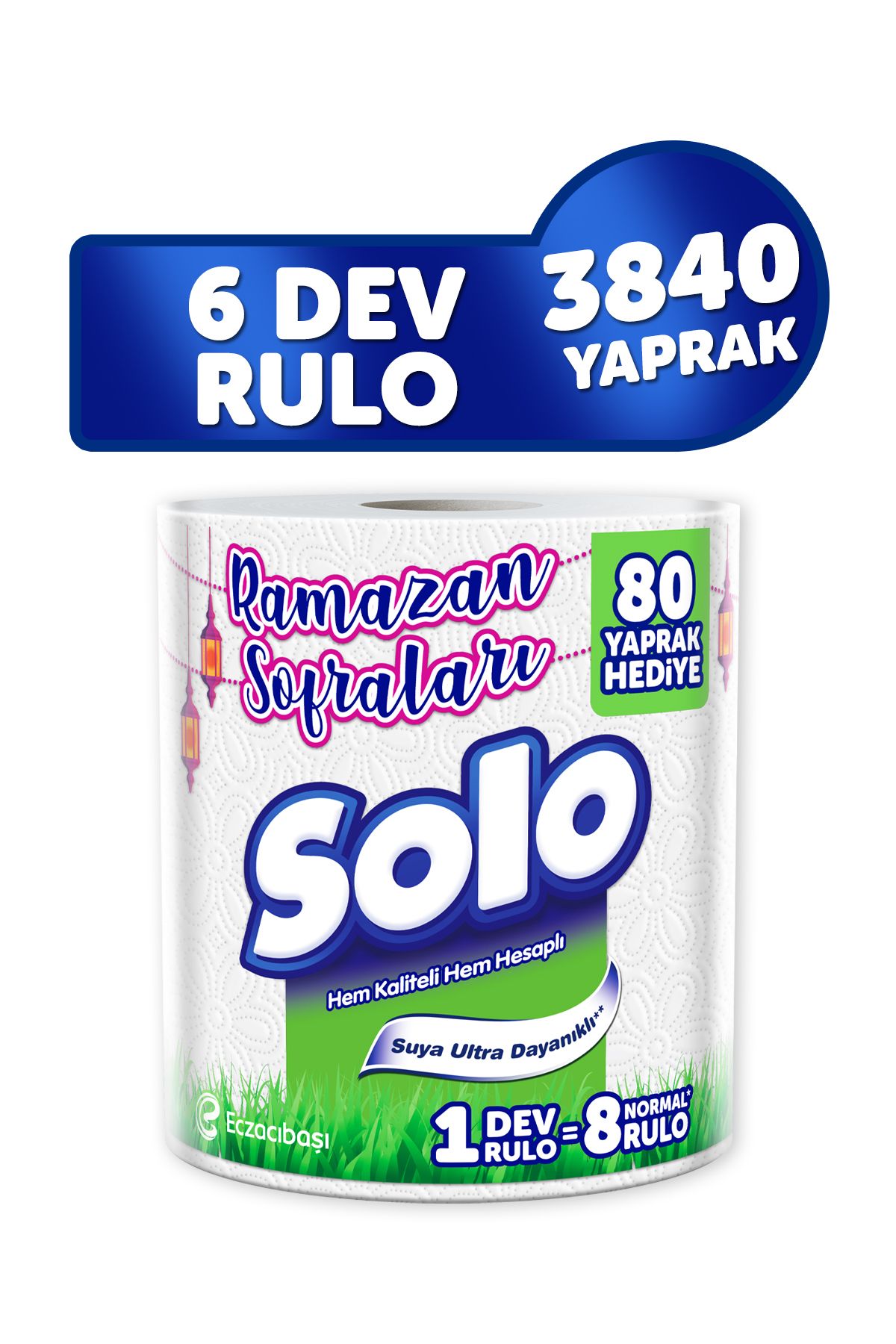 Solo 1=8  6'Lı Dev Rulo Kağıt Havlu Ramazan Özel