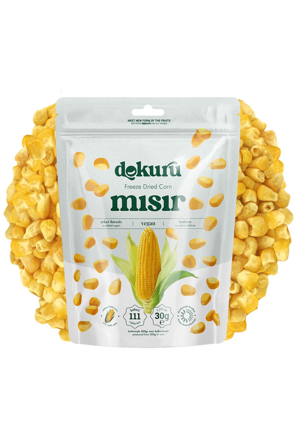 dokuru Mısır Kuru Sebze Cipsi - Dondurularak Kurutulmuş Freeze Dried Çıtır Mısır Kurusu