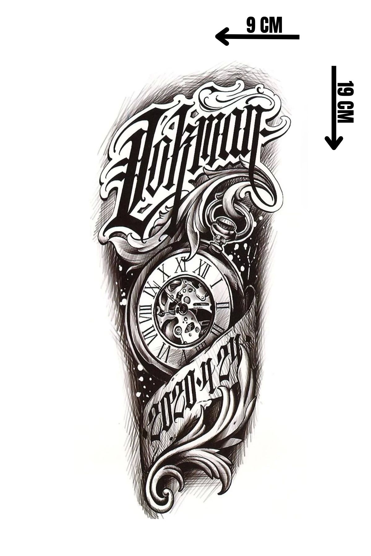 Barly Saat Figürlü Geçici Dövme Tattoo