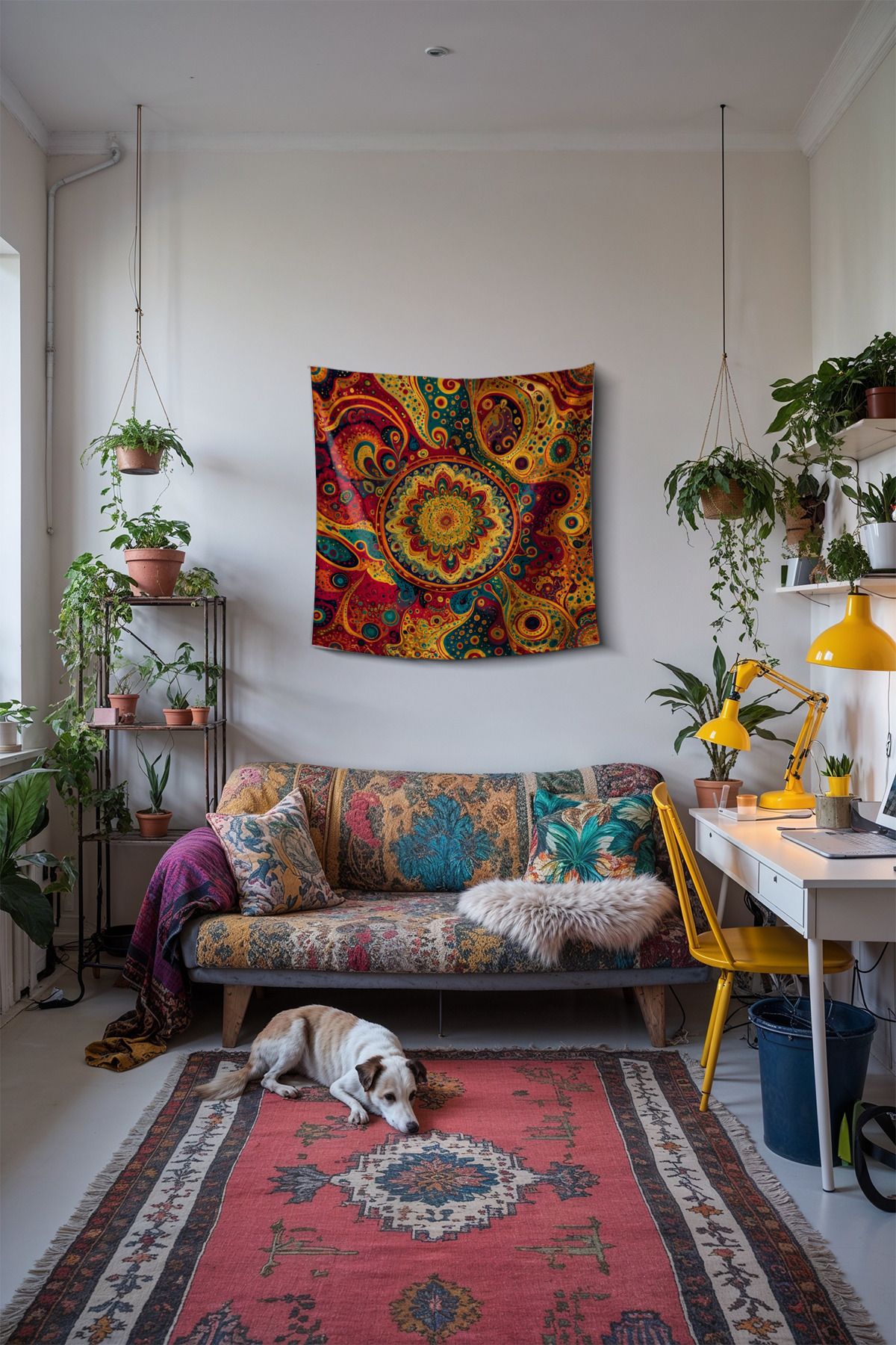 Medi Home LAPIS MANDALA DUVAR HALISI DUVAR ÖRTÜSÜ TAPESTRY