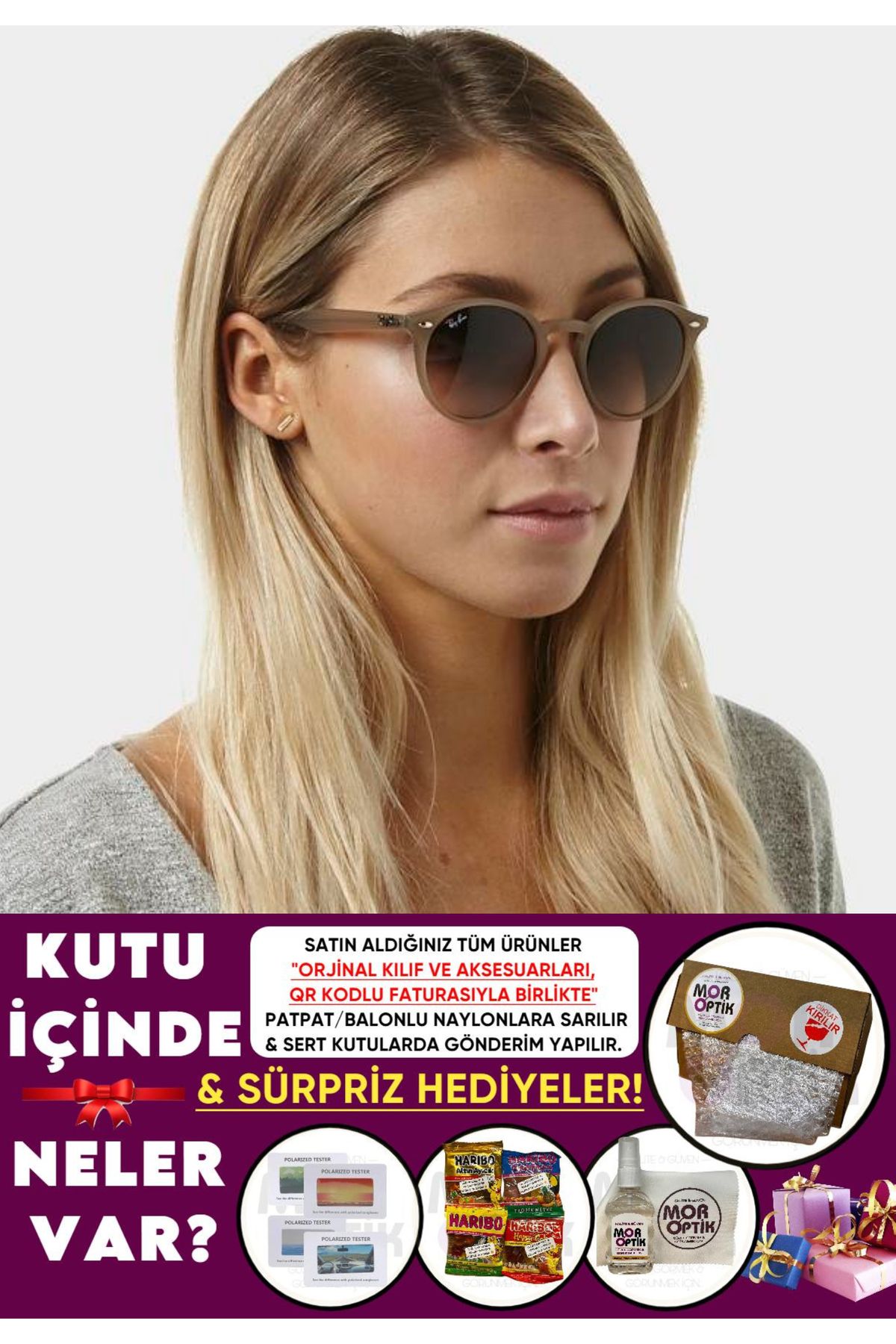 Ray-Ban MOR OPTİK RB2180 (49 SİZE) YENİ RENKLER! KLASİK YUVARLAK KEMİK MODEL