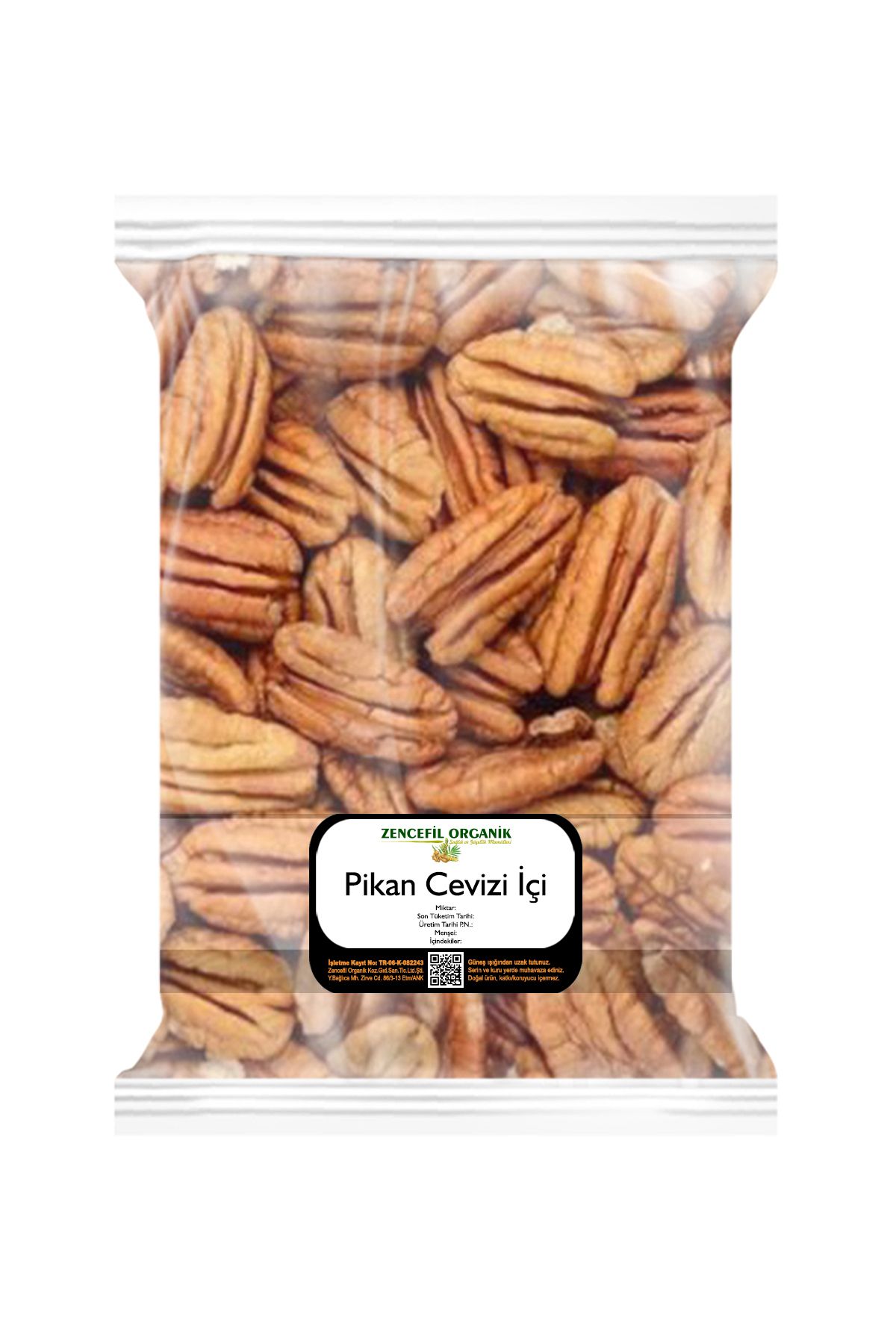 Zencefil Organik Pikan Cevizi Içi 500 Gr. Pecan Nut Kabuksuz Pikan Iç 0,5 Kg. Pikan Ceviz