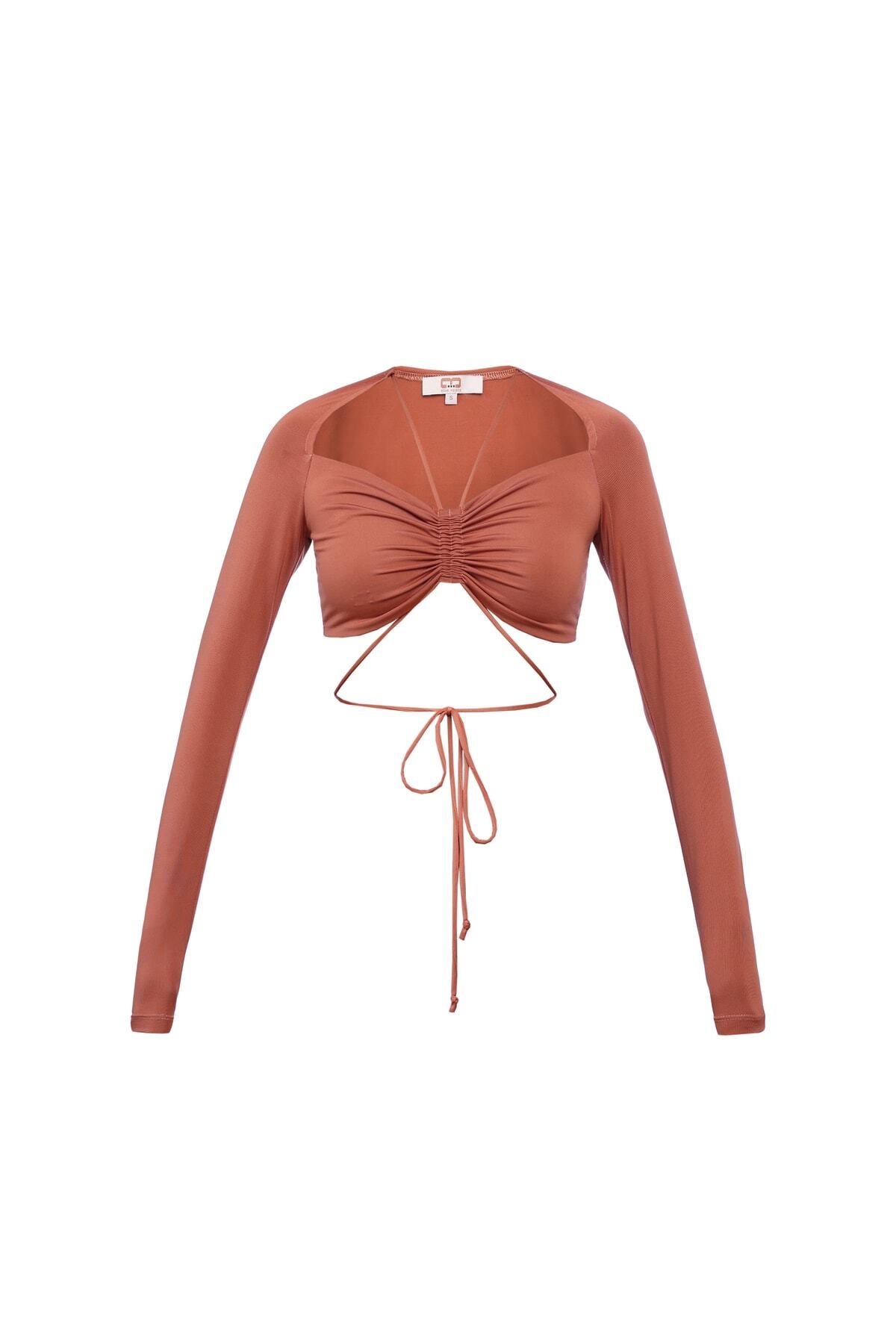 Wear Three Points Sophıa Kiremit Rengi Basıcs Crop